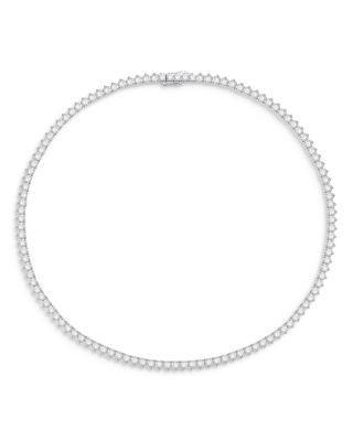 Bloomingdale's Fine Collection Certified Diamond Tennis Necklace in 14K White Gold, 15.0 tcw