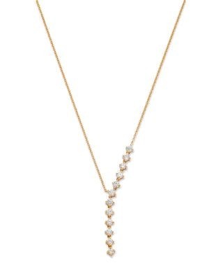 Bloomingdale's Fine Collection Diamond Asymmetric Lariat Necklace in 14K Yellow Gold, 0.50 tcw