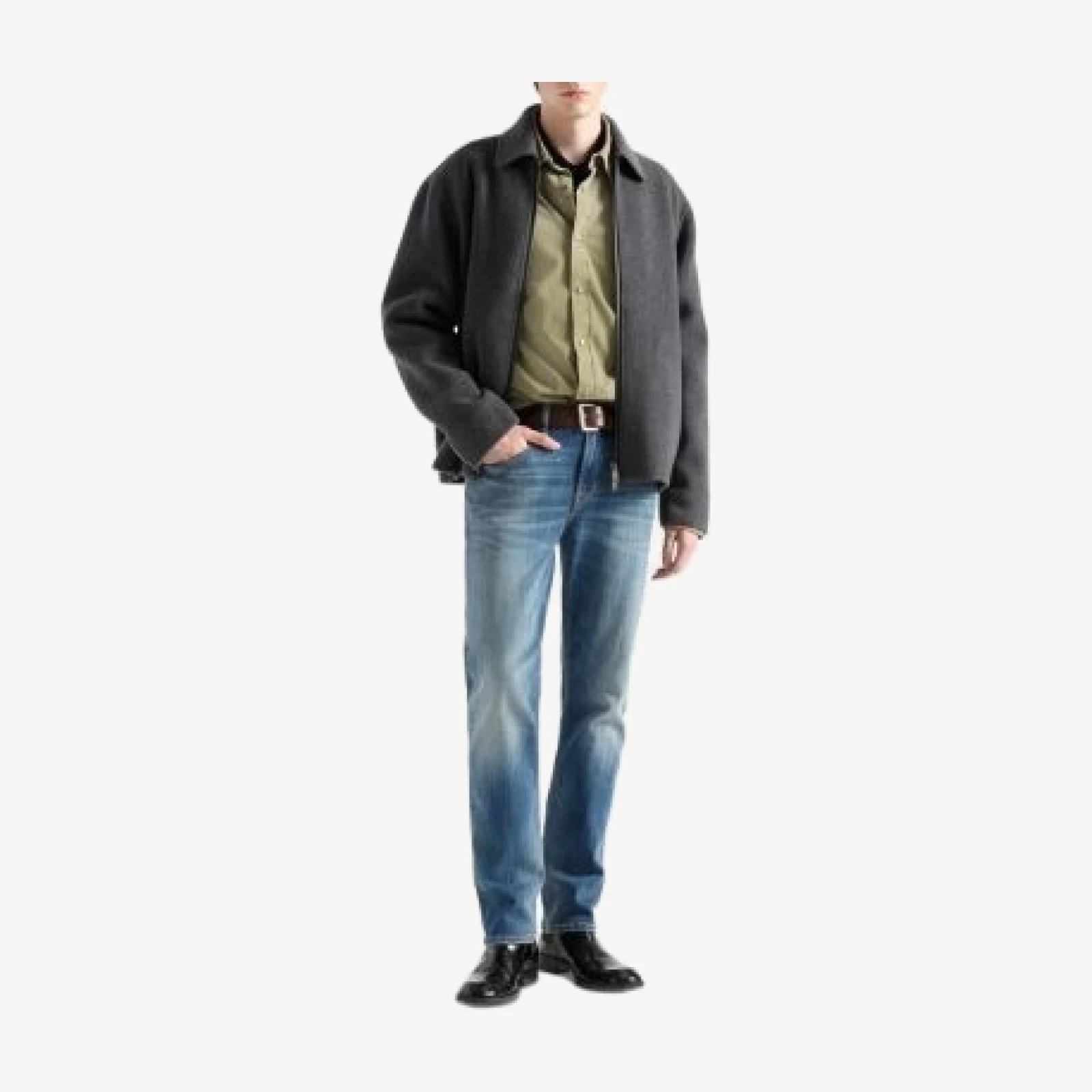 7 For All Mankind Relaxed Fit Wool Blend Blouson Jacket