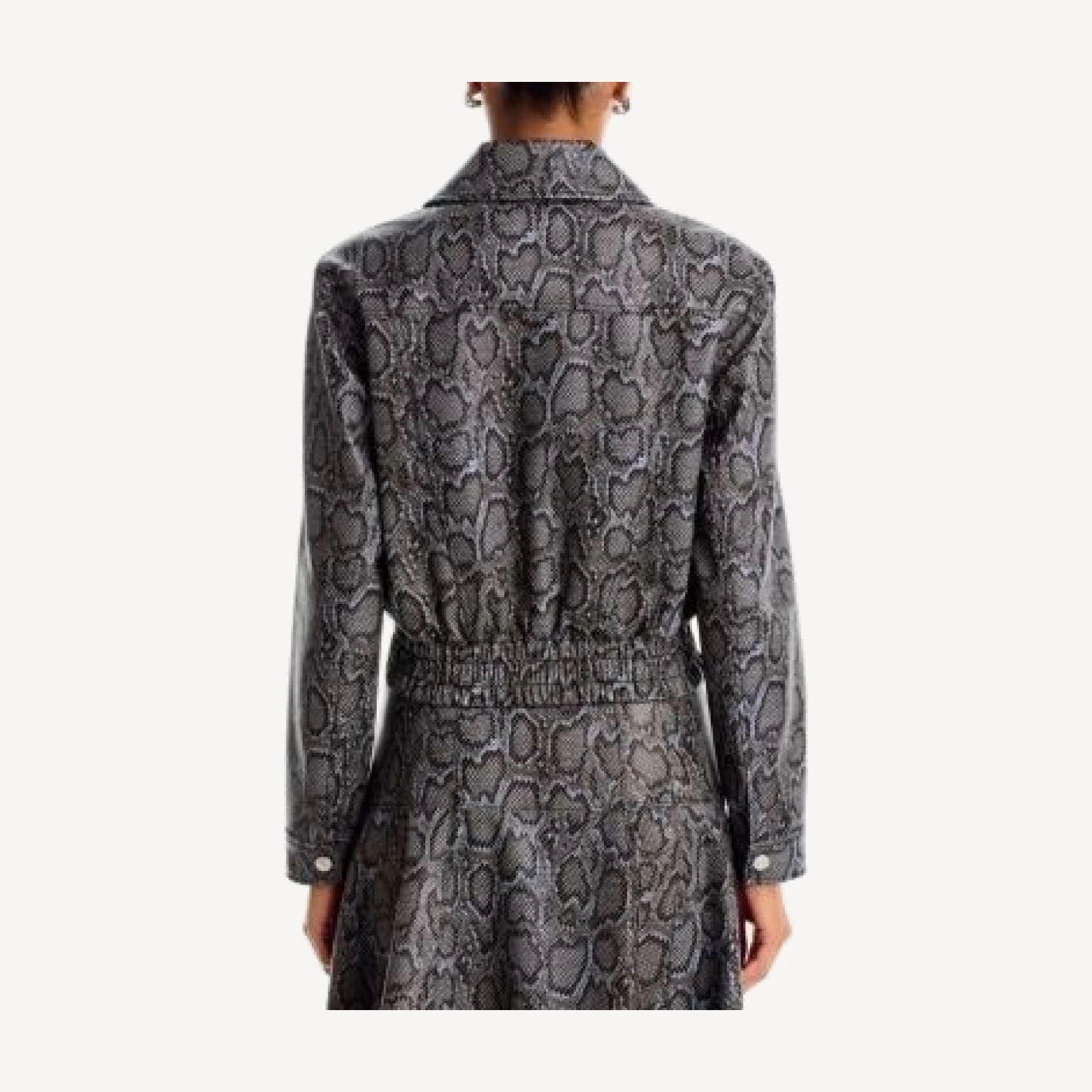 Cinq a Sept Alexander Faux Python Cropped Jacket