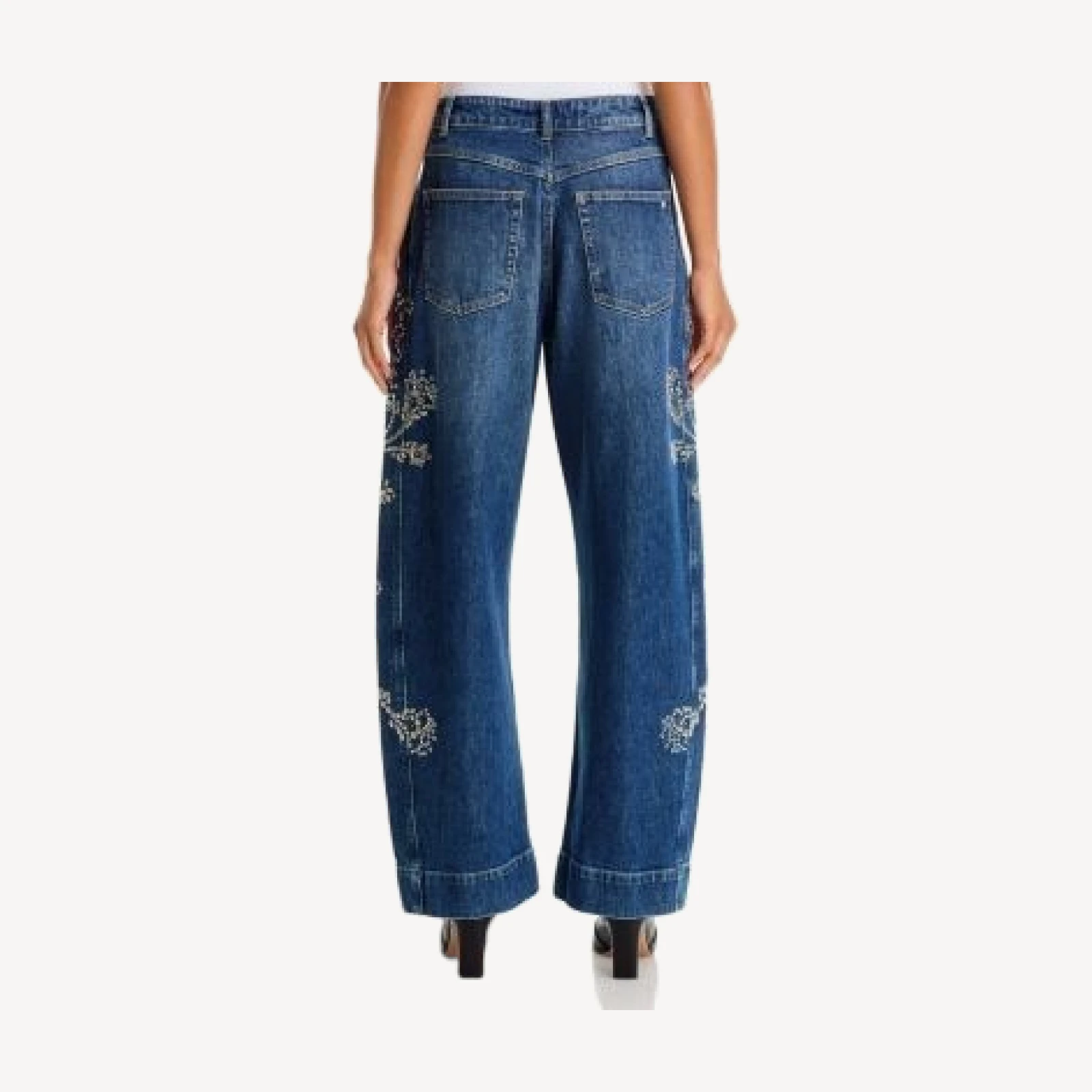 Cinq a Sept Dreamscape Vines Hayden Jeans in Stillwater