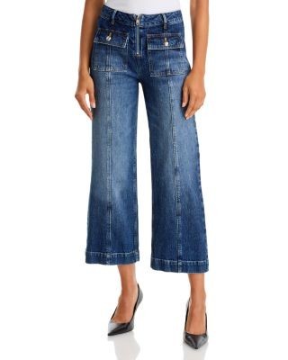 Cinq a Sept Azure High Rise Wide Leg Ankle Jeans in Stillwater