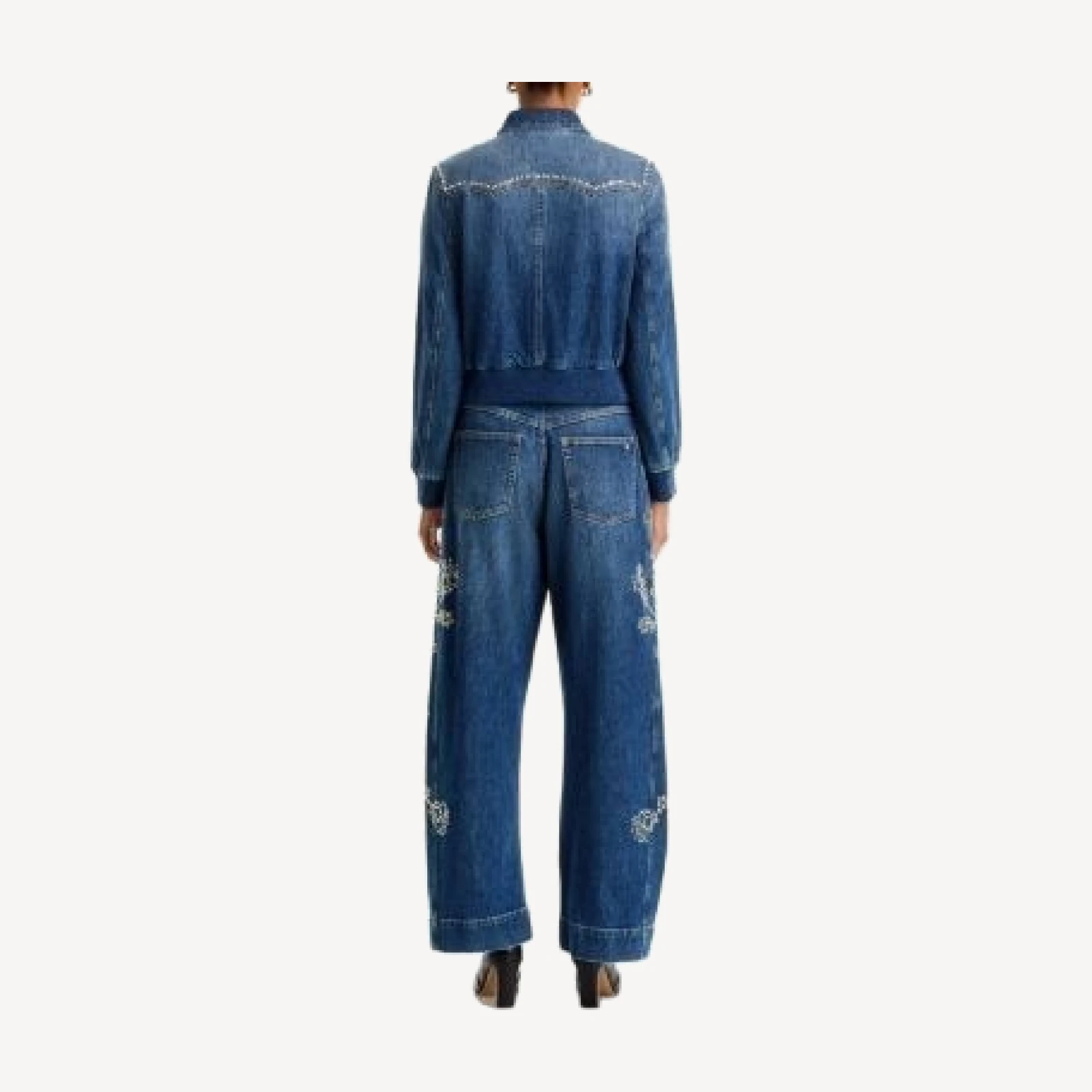 Cinq a Sept Dreamscape Vines Hayden Jeans in Stillwater