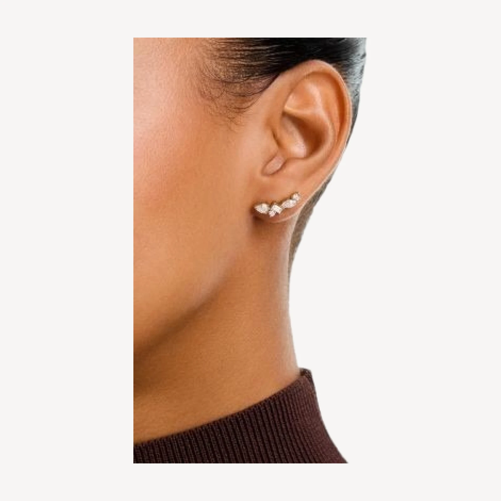 Bloomingdale's Fine Collection Luxe Collection Certified Lab Grown Diamond Mixed Cut Ear Climber Earrings in 14K Yellow Gold, 1.0 tcw
