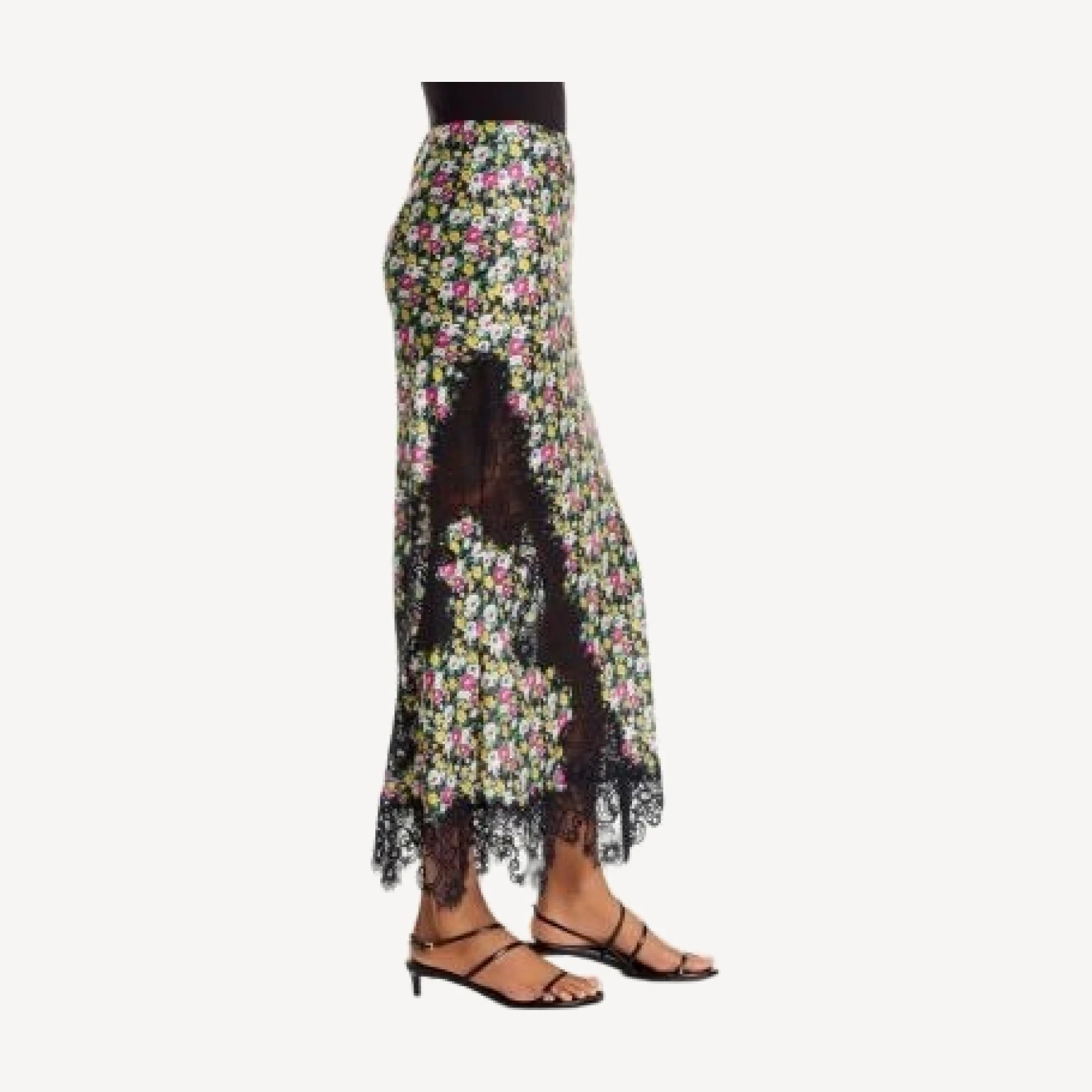 Aqua Lace Inset Midi Skirt - Exclusive