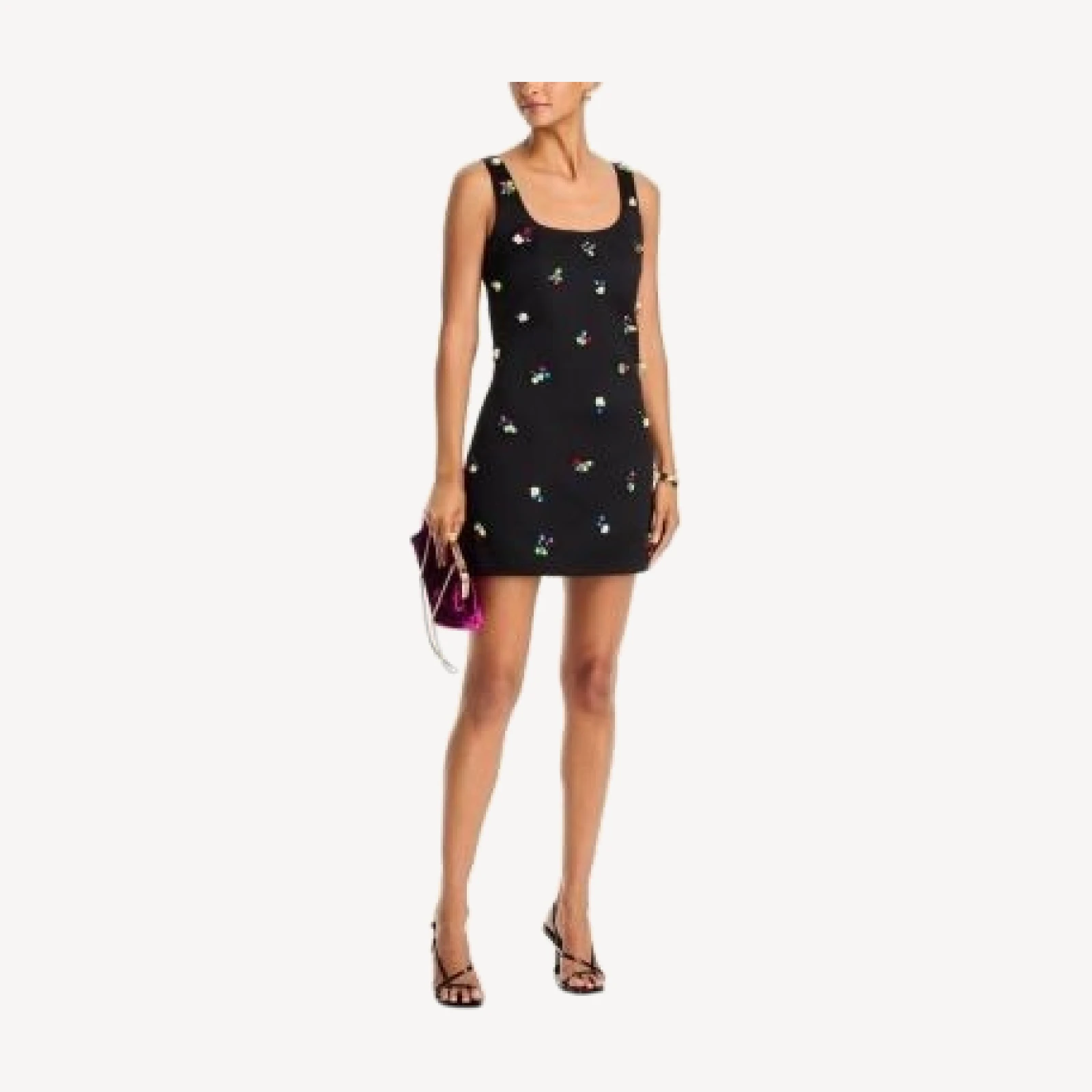 Aqua 3D Embellished Mini Dress - Exclusive