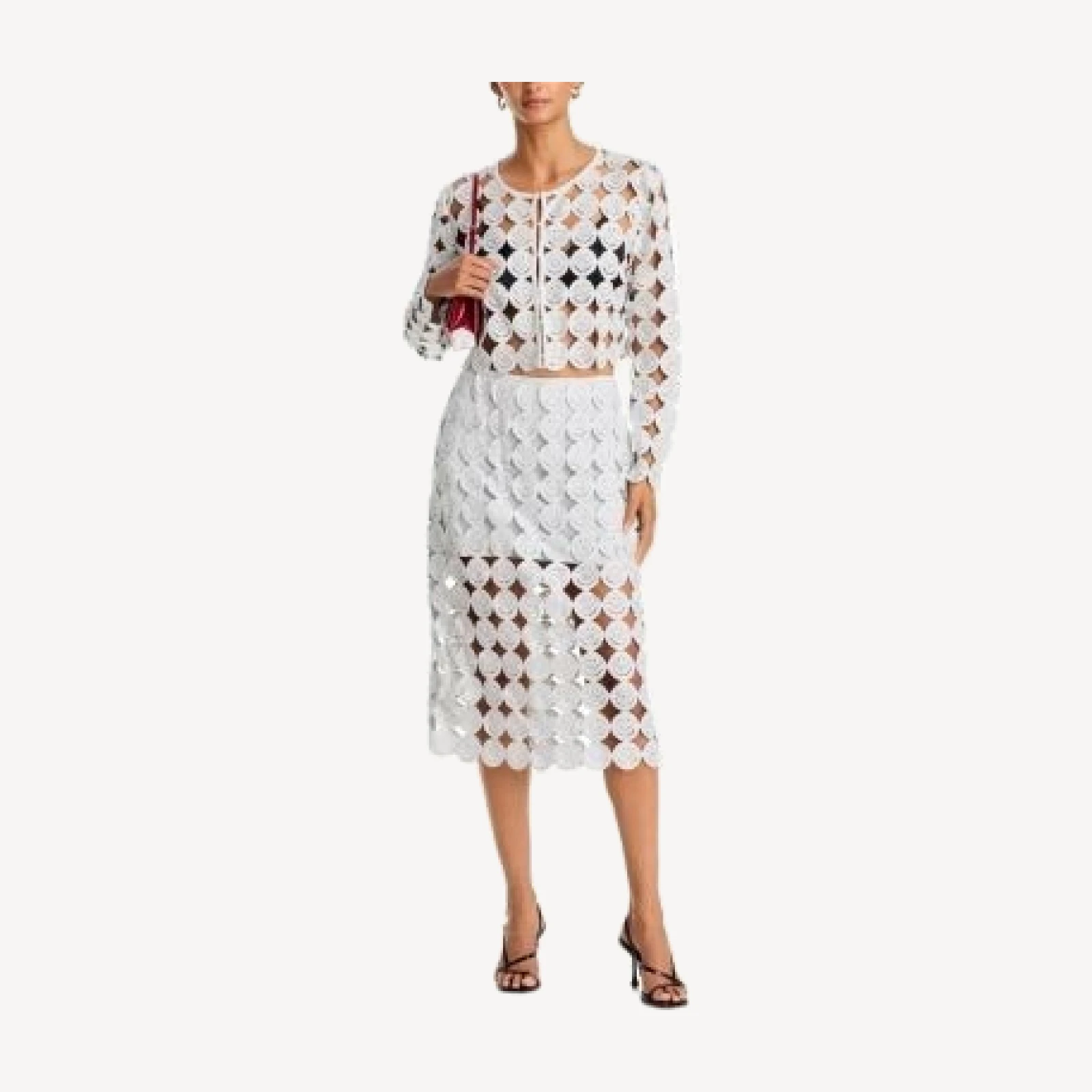 Aqua Smiley Crocheted Cardigan - Exclusive