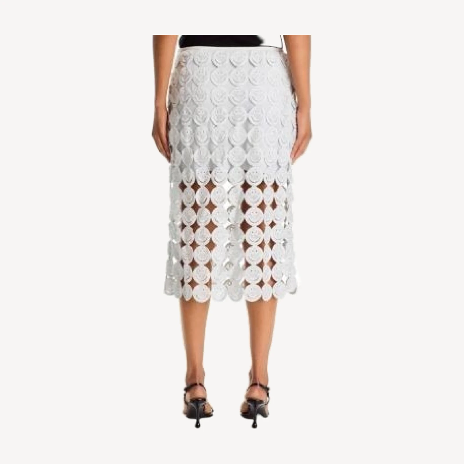 Aqua Smiley Crocheted Midi Skirt - Exclusive