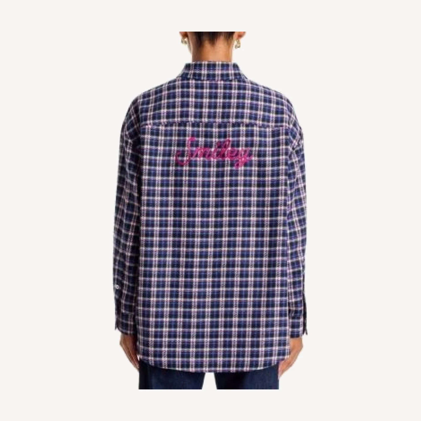 Aqua Embroidered Smiley Patch Shirt - Exclusive