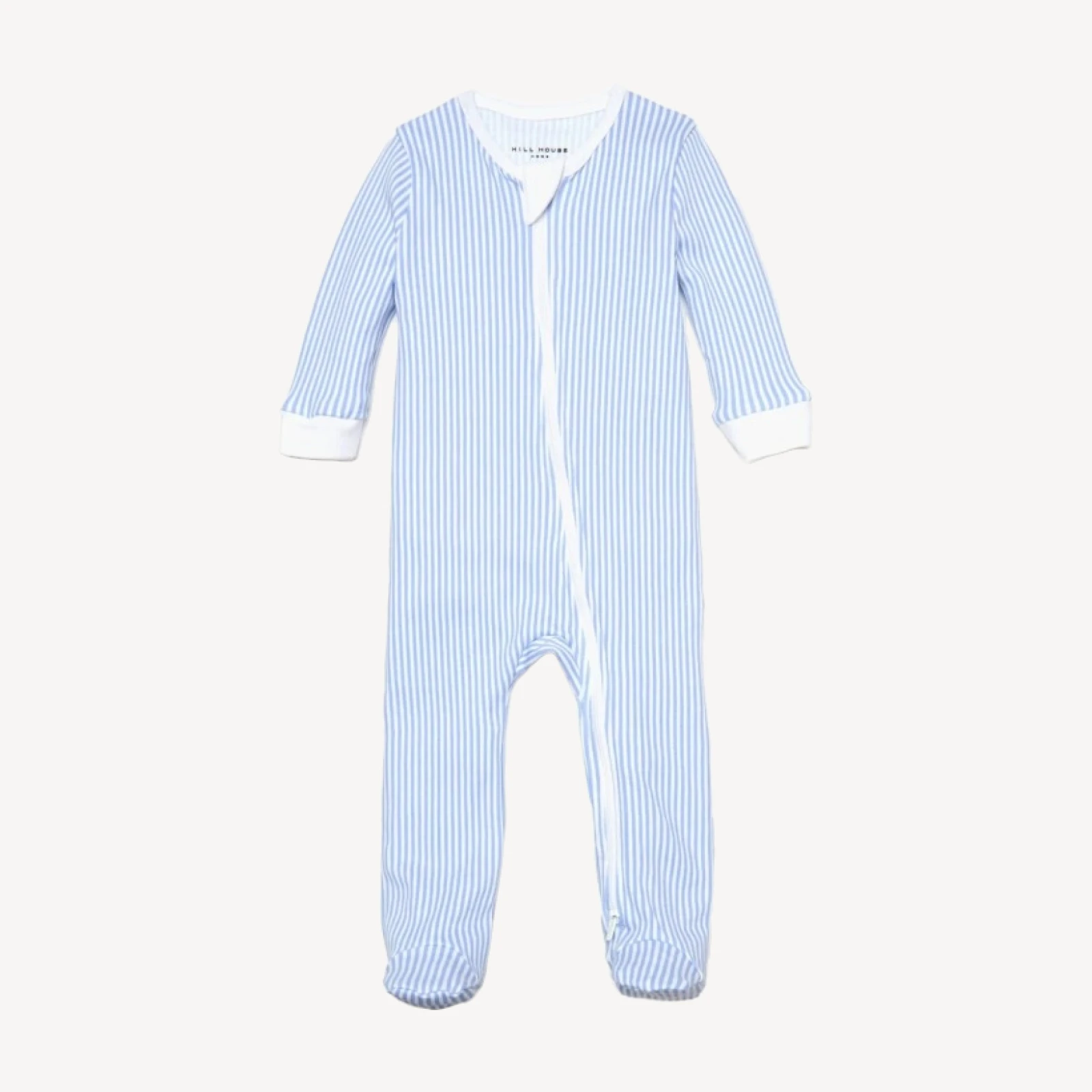 The Footie Pajama - Blue/White Stripe