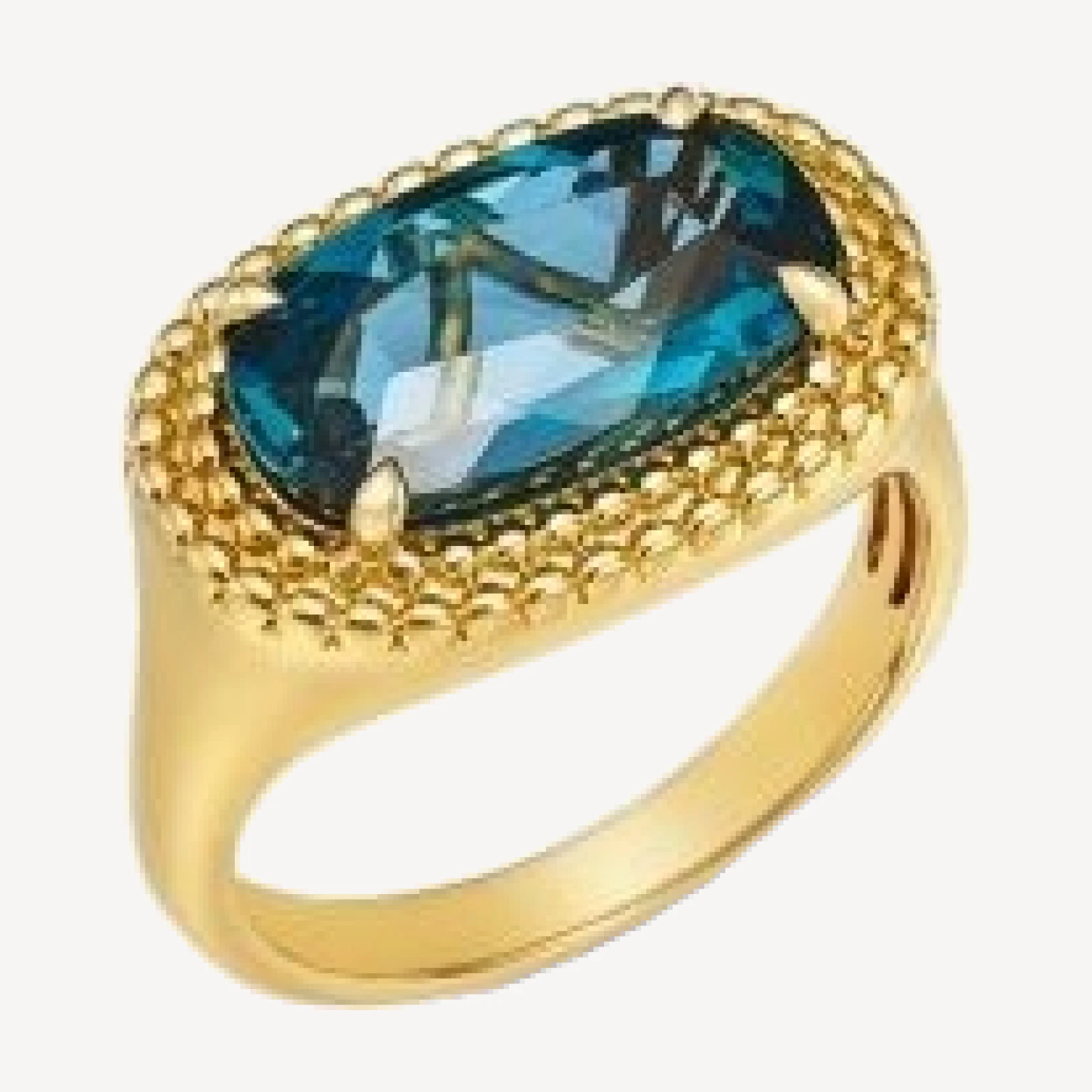 Bloomingdale's Fine Collection London Blue Topaz Ring in 14K Yellow Gold