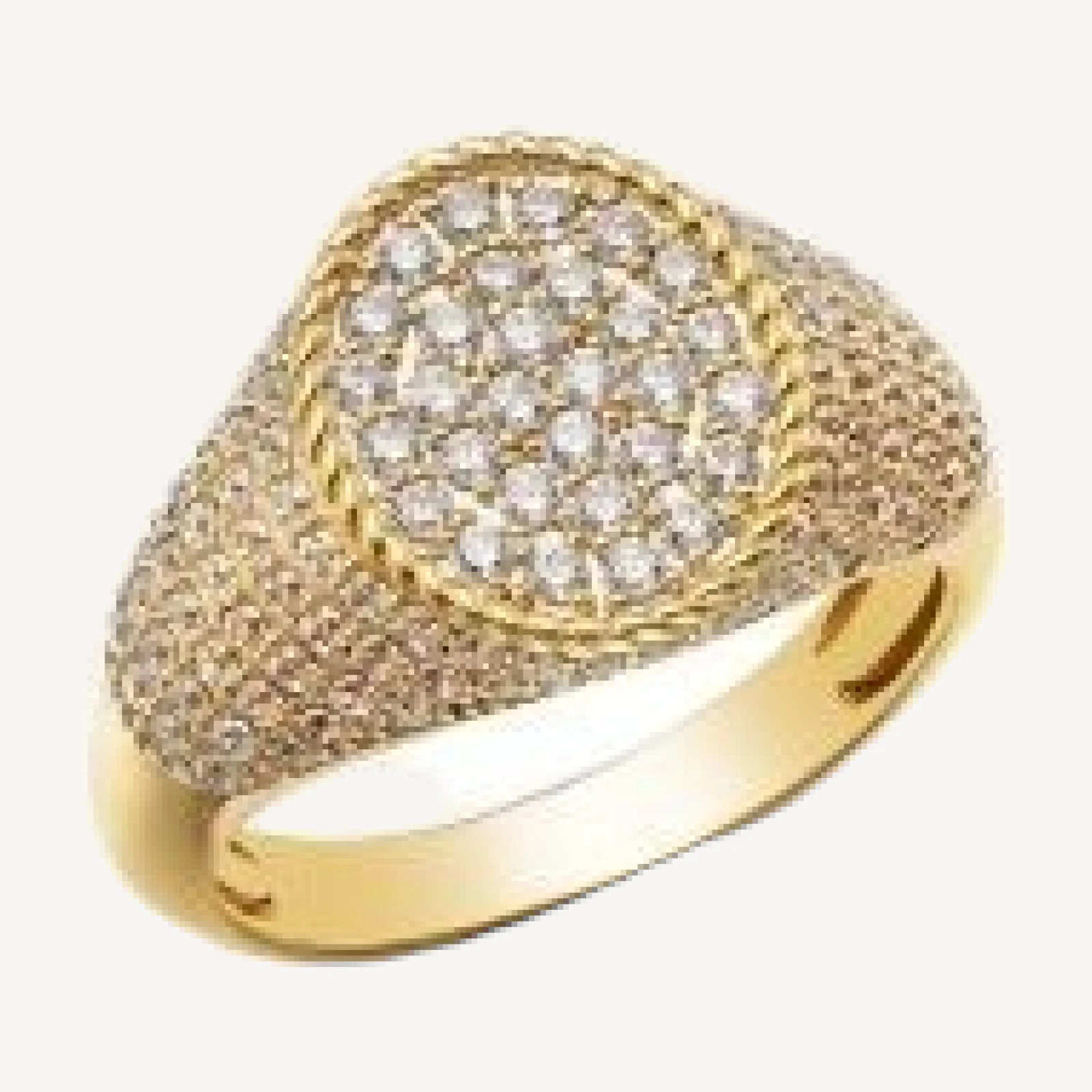 Bloomingdale's Fine Collection Diamond Pave Signet Ring in 14K Yellow Gold, 1.0 tcw