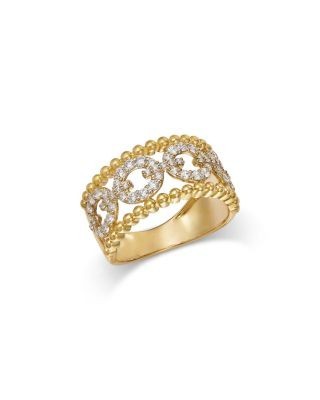 Bloomingdale's Fine Collection Diamond Beaded Band in 14K Yellow Gold, 0.75 tcw