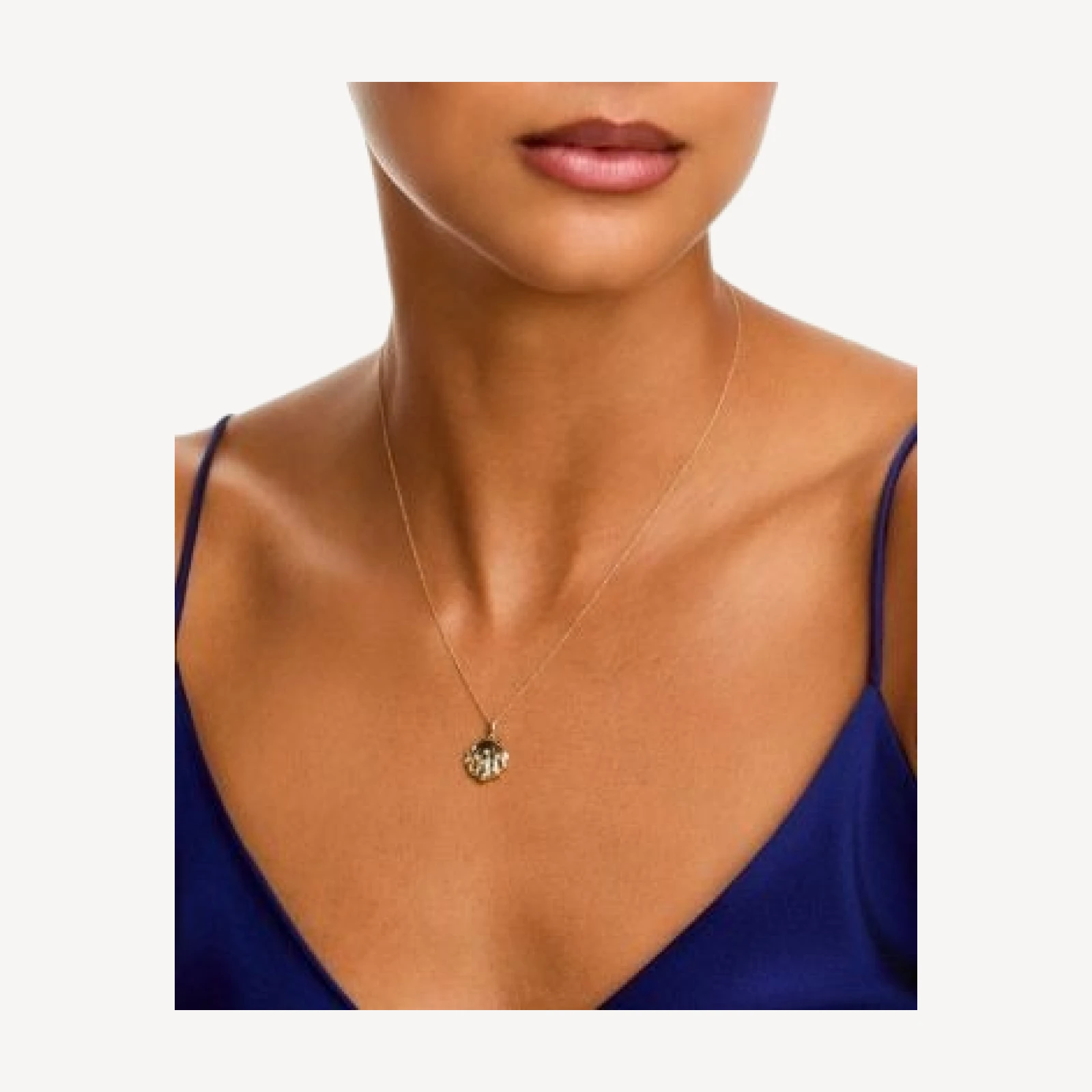 Bloomingdale's Fine Collection Diamond Studded Seashell Pendant Necklace in 14K Yellow Gold, 0.10 tcw