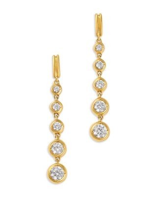 Bloomingdale's Fine Collection Diamond Graduated Droplet Earrings in 14K Yellow Gold, 0.50 tcw