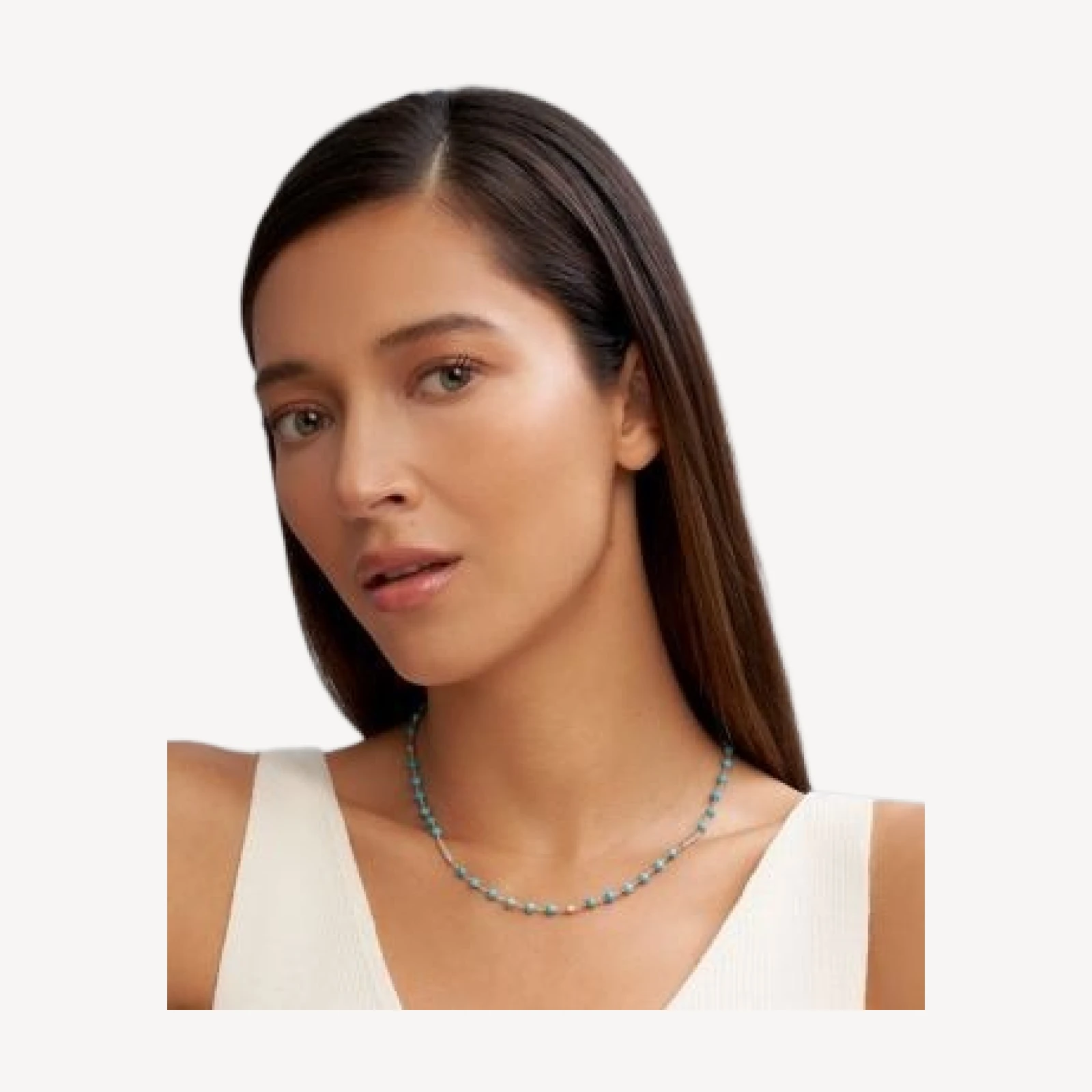 Lagos Sterling Silver Caviar Turquoise Bead Station Necklace, 16-18
