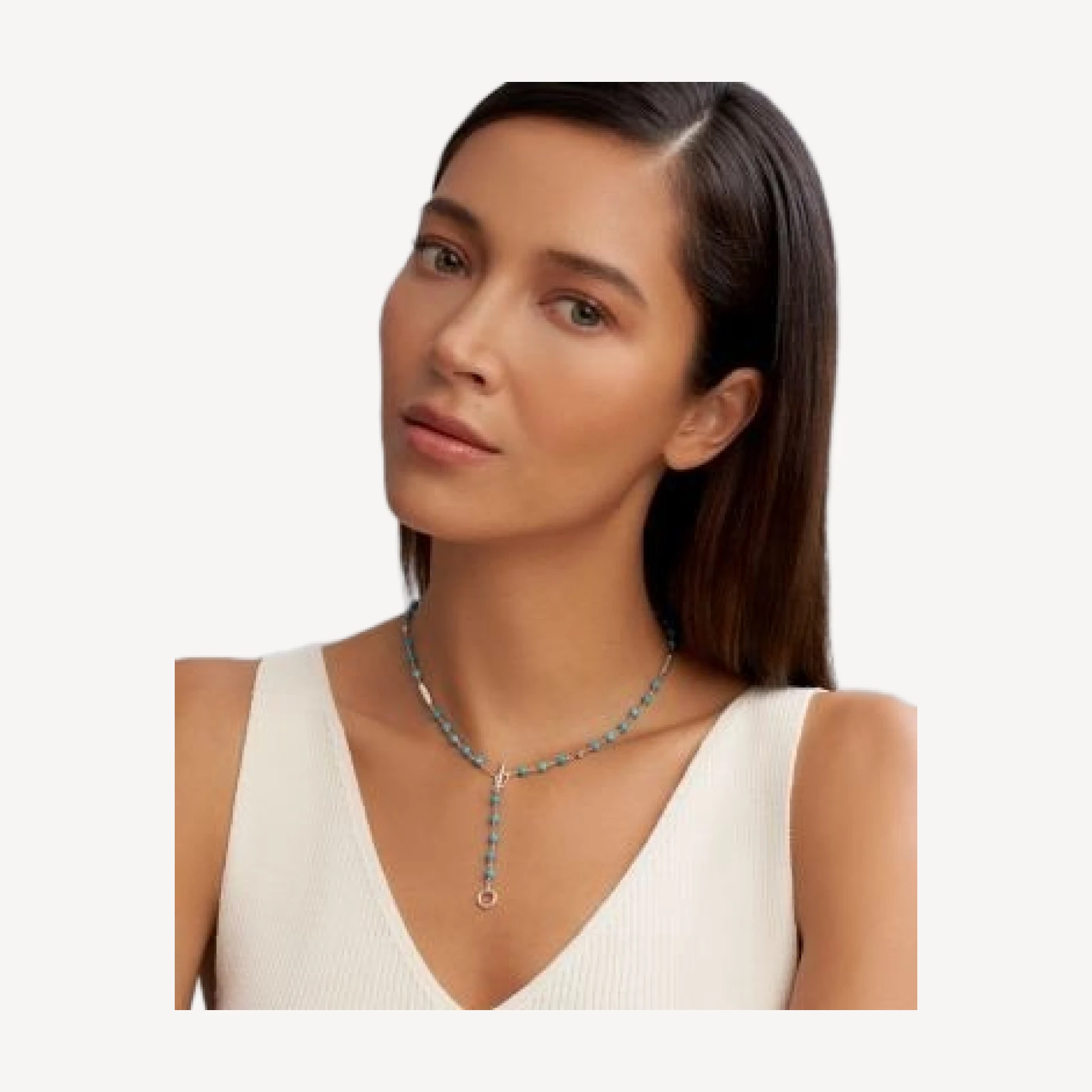 Lagos Sterling Silver Caviar Turquoise Bead Station Necklace, 16-18