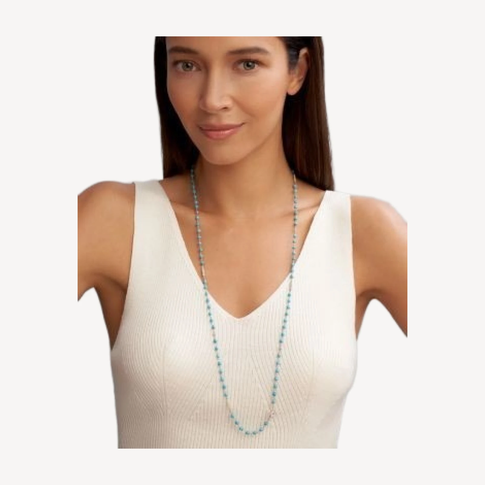 Lagos Sterling Silver Caviar Turquoise Bead Station Necklace, 34