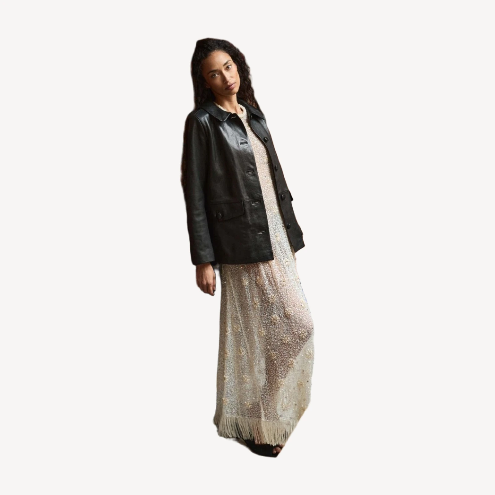 NICO LEATHER JACKET -- BLACK