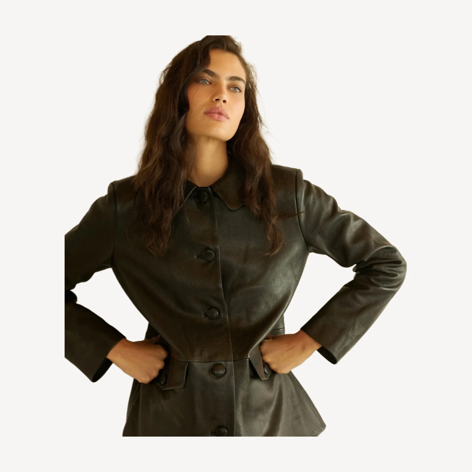 NICO LEATHER JACKET -- BLACK