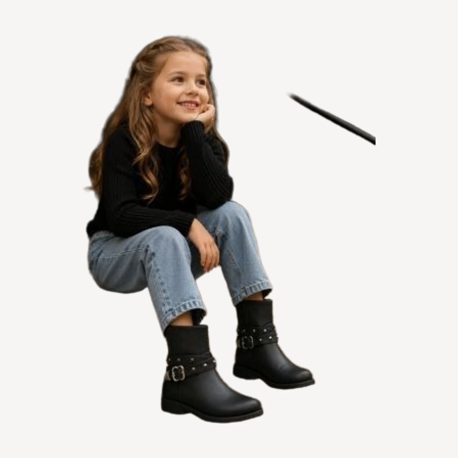 Sam Edelman Girls' Rider Stones Studded Moto Boots Little Kid, Big Kid