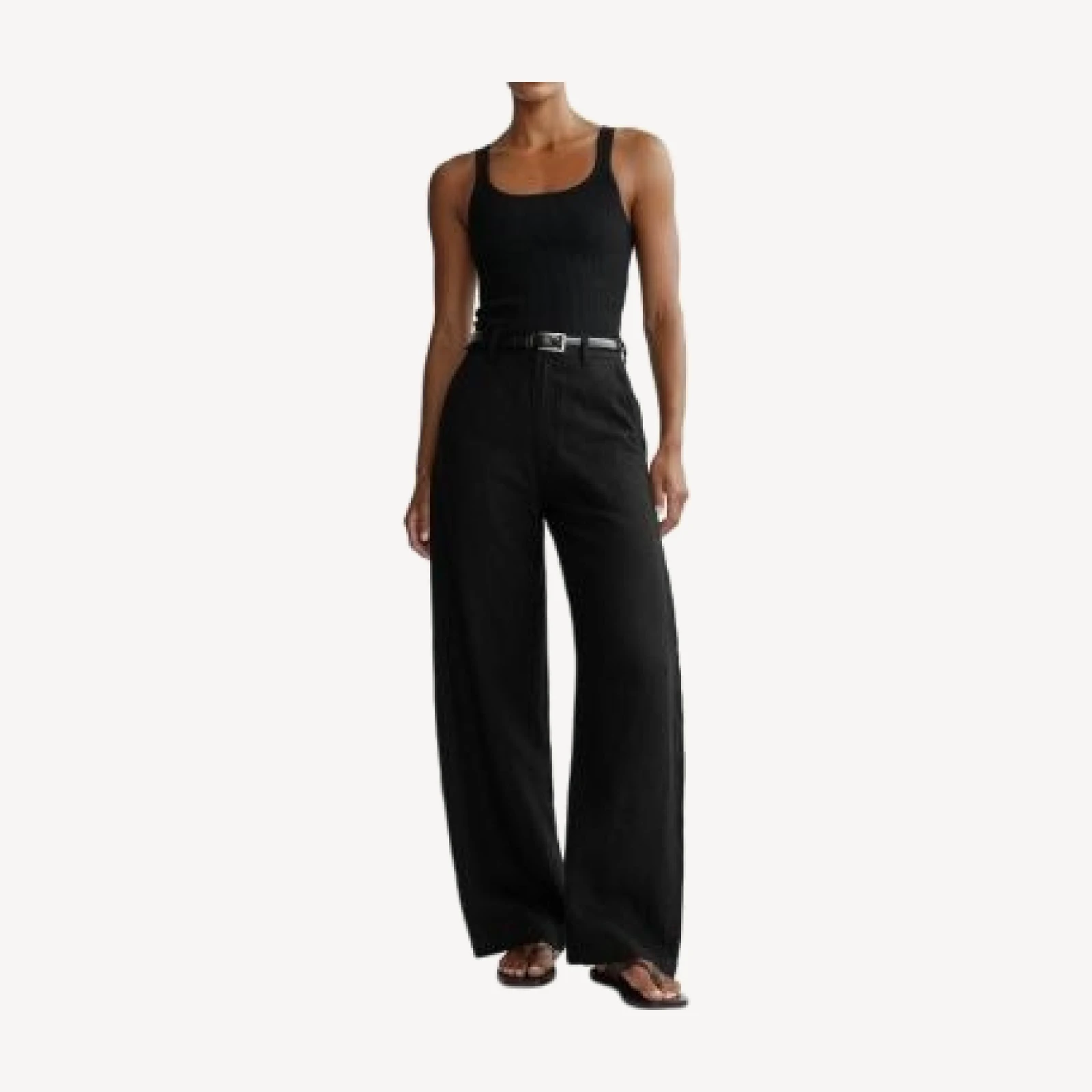 DL1961 Taylor Relaxed Barrel High Rise Linen Pants