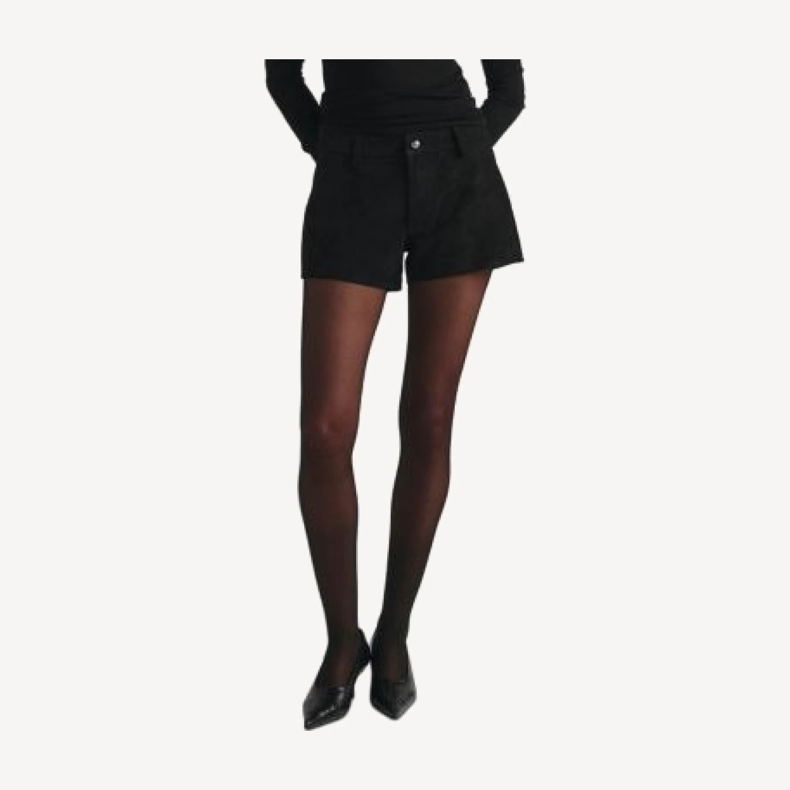 DL1961 Abby Relaxed Suede Shorts