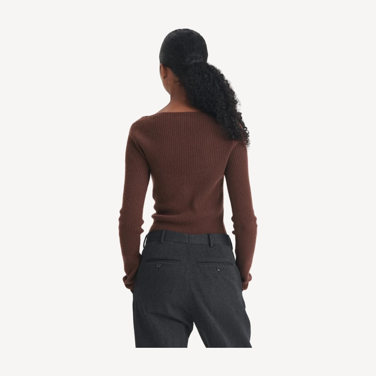 Signature Cashmere Fitted Asymmetrical Sweater