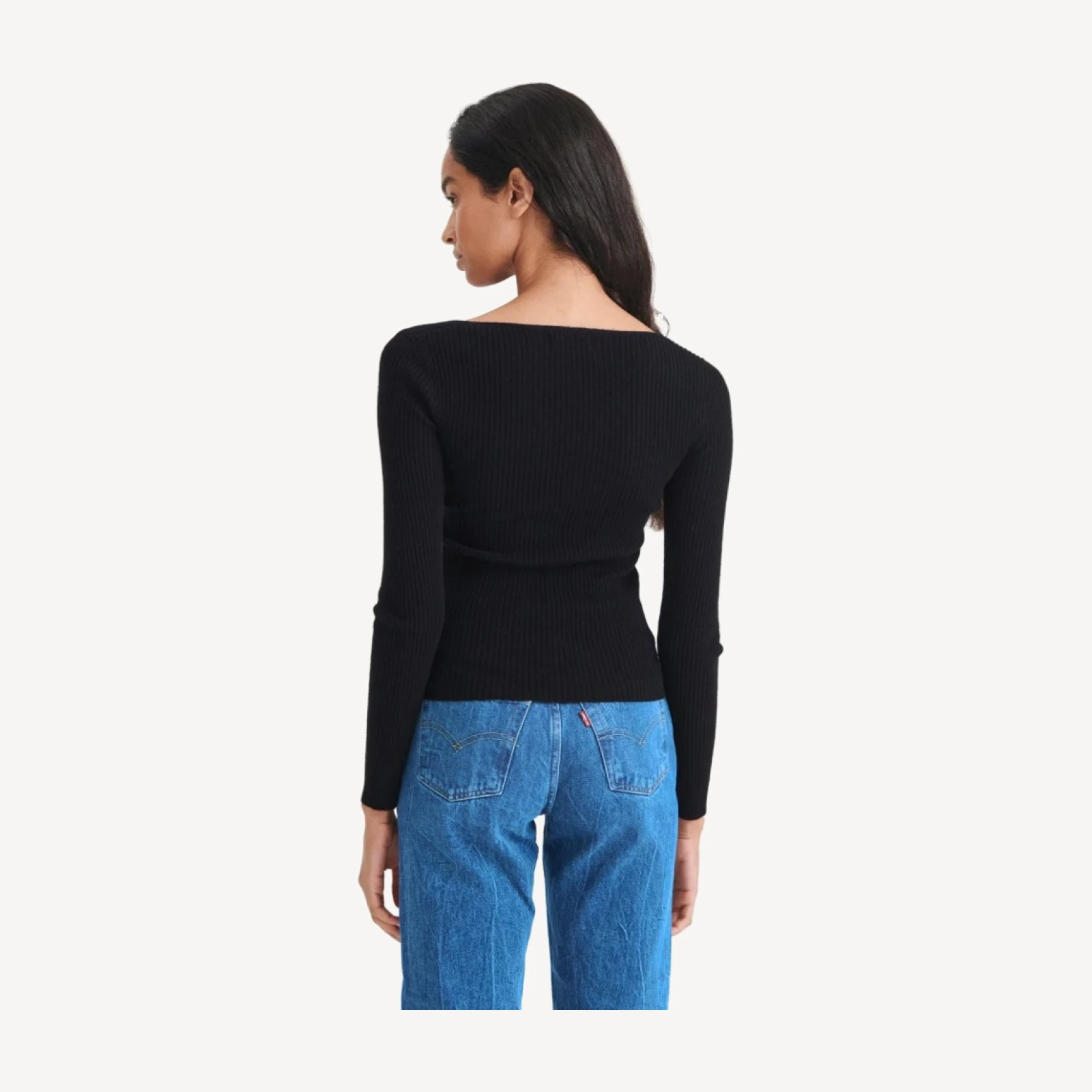 Signature Cashmere Fitted Asymmetrical Sweater