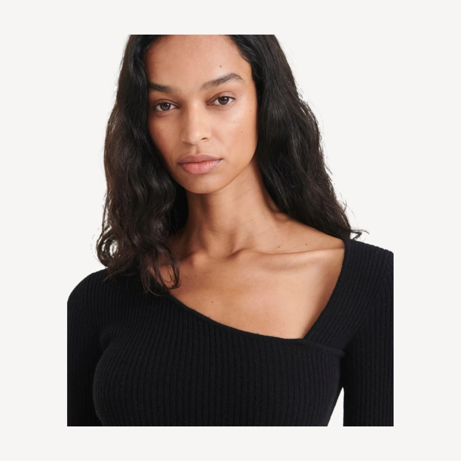 Signature Cashmere Fitted Asymmetrical Sweater
