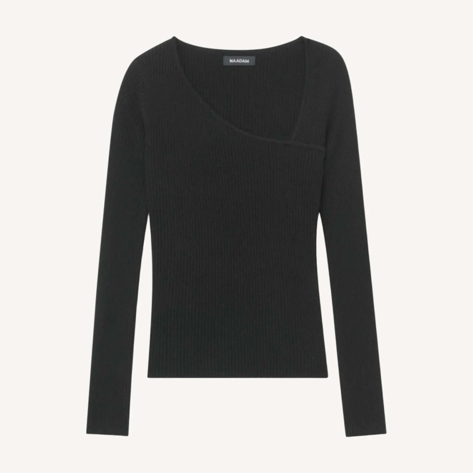 Signature Cashmere Fitted Asymmetrical Sweater