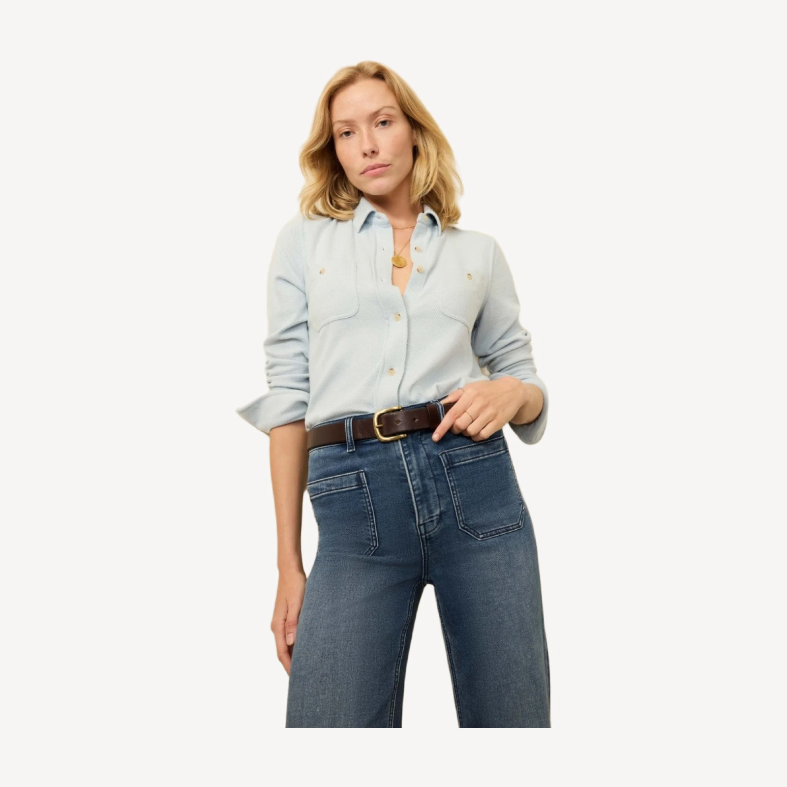 Legend Sweater Shirt - Ice Blue Twill