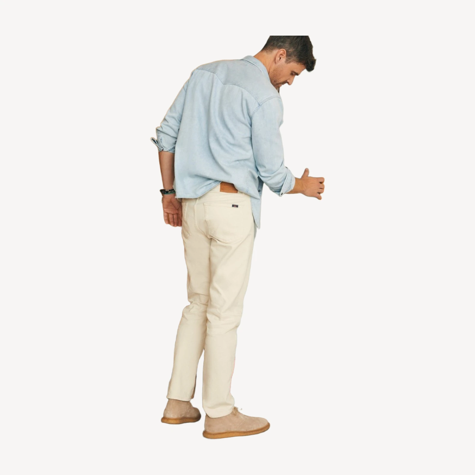 Slim Straight Denim (34") - Stone
