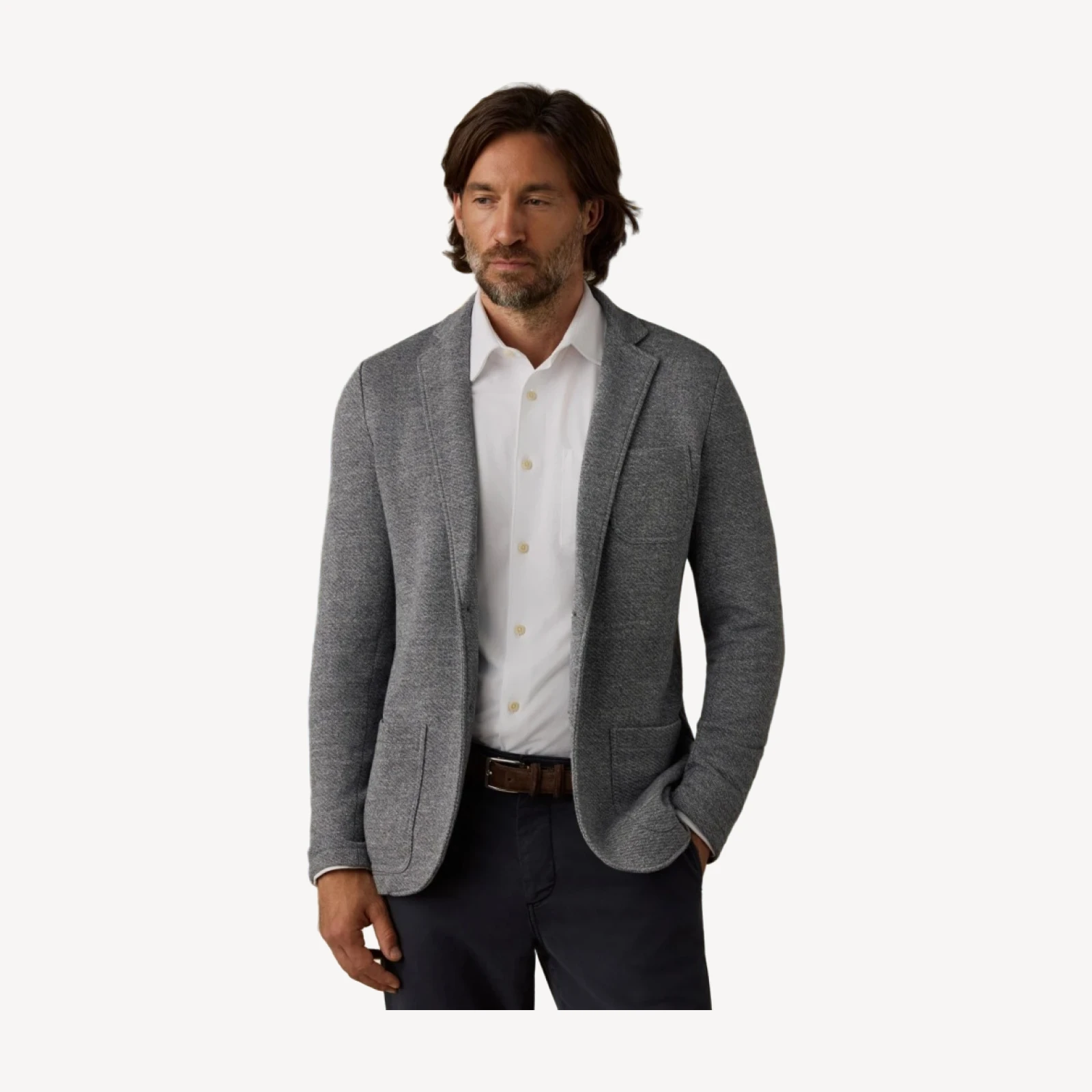 Inlet Knit Blazer (Tall) - Medium Grey Melange