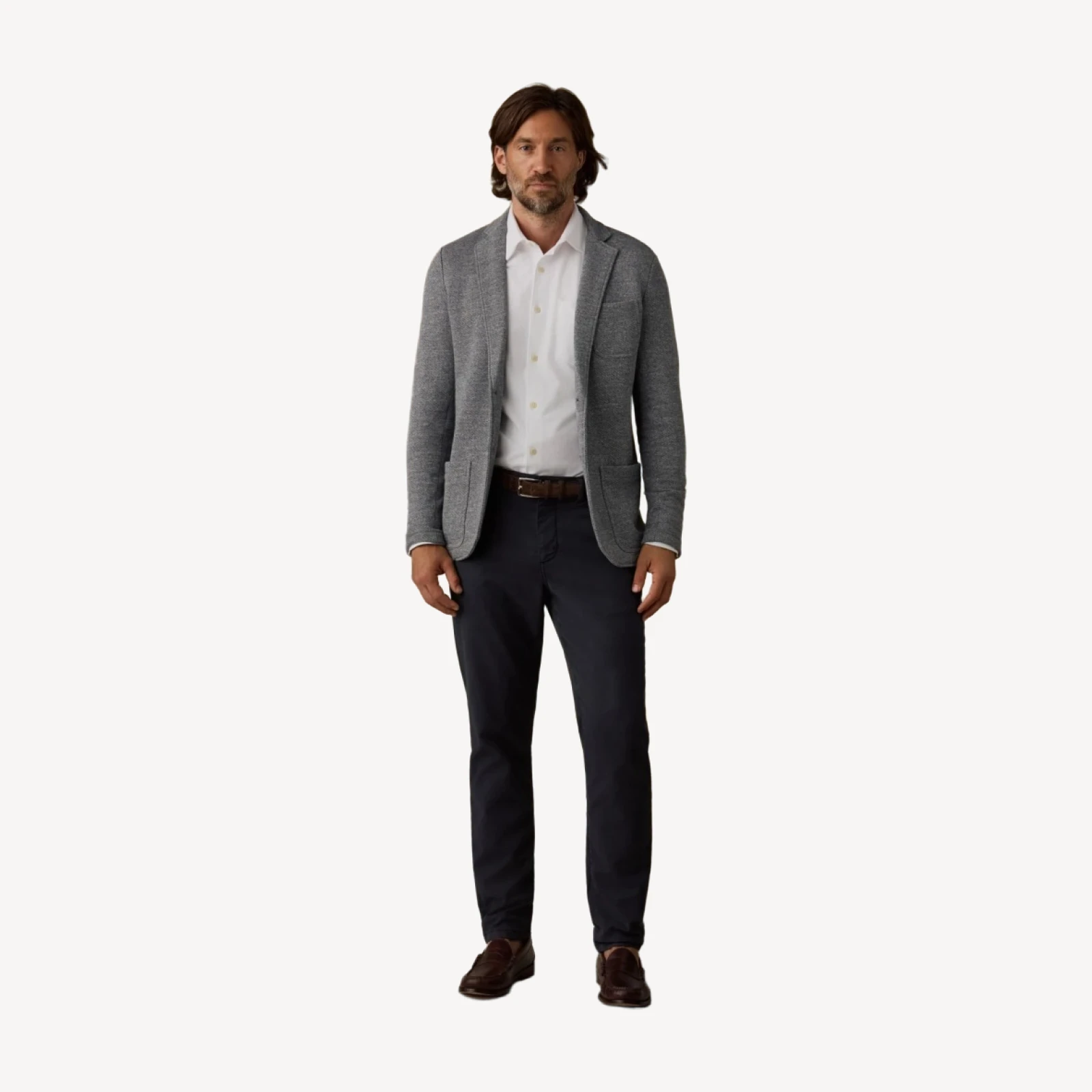 Inlet Knit Blazer (Tall) - Medium Grey Melange