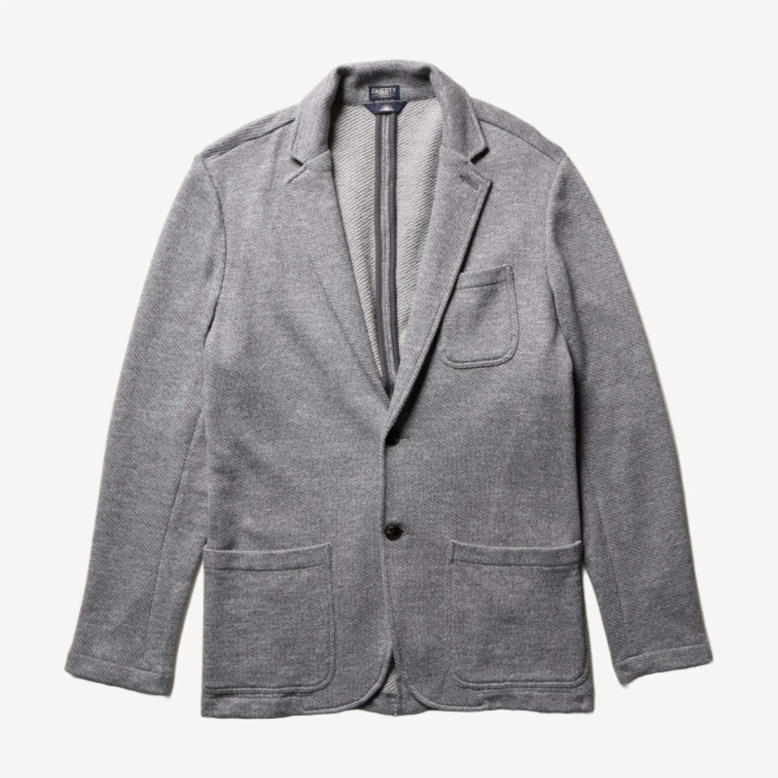 Inlet Knit Blazer (Tall) - Medium Grey Melange
