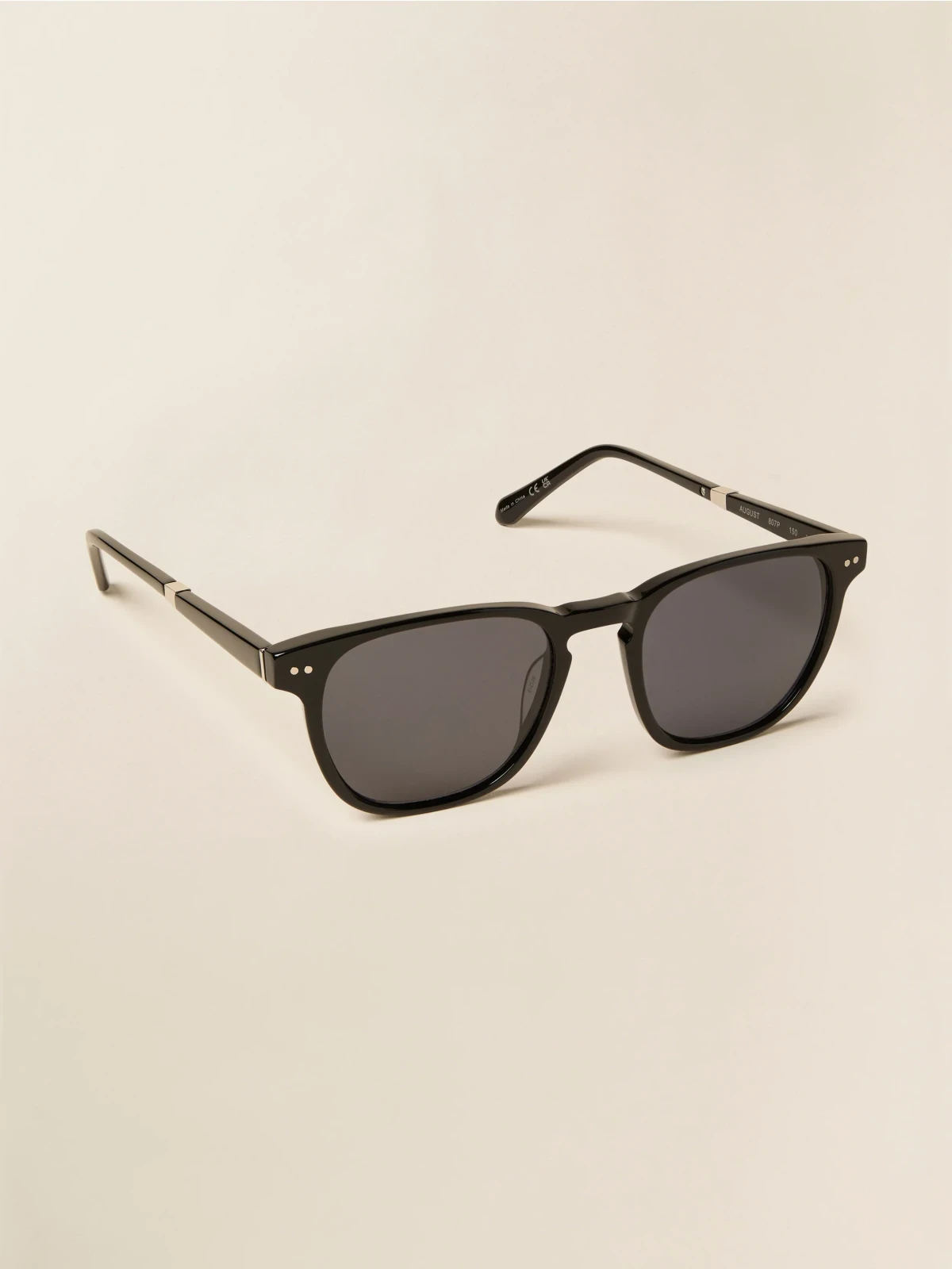 August Sunglasses - Black Solid Gray