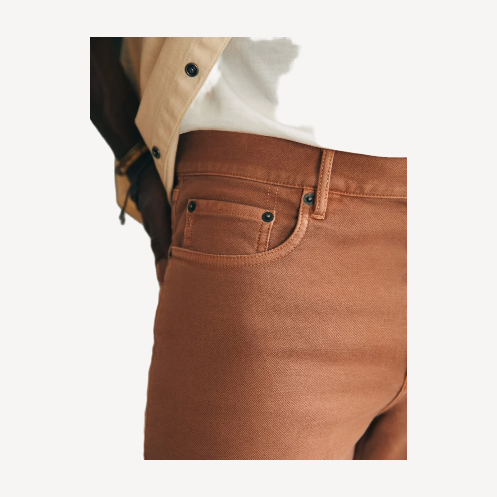 Stretch Terry 5-Pocket (34") - Mesa Red
