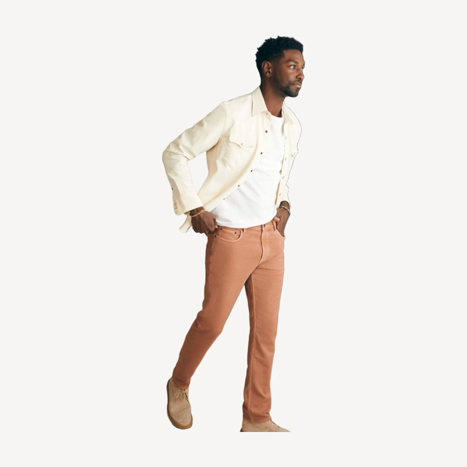 Stretch Terry 5-Pocket (34") - Mesa Red