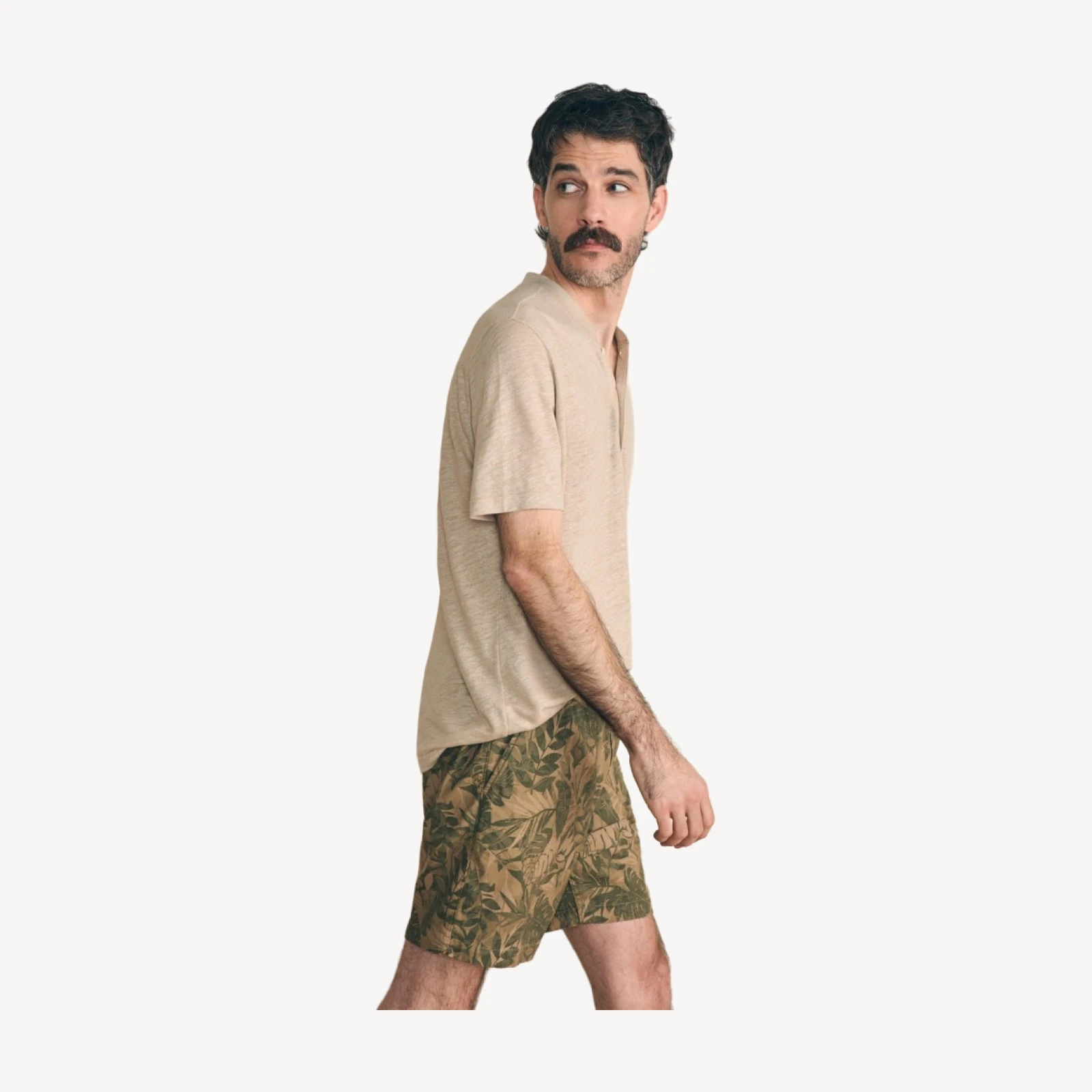 Essential Drawstring Short - Olive Jungle Tropical