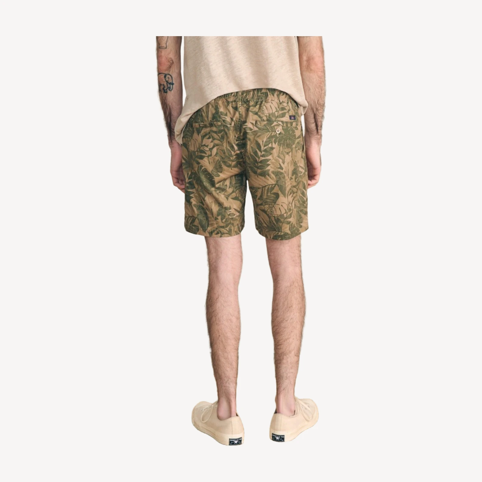 Essential Drawstring Short - Olive Jungle Tropical