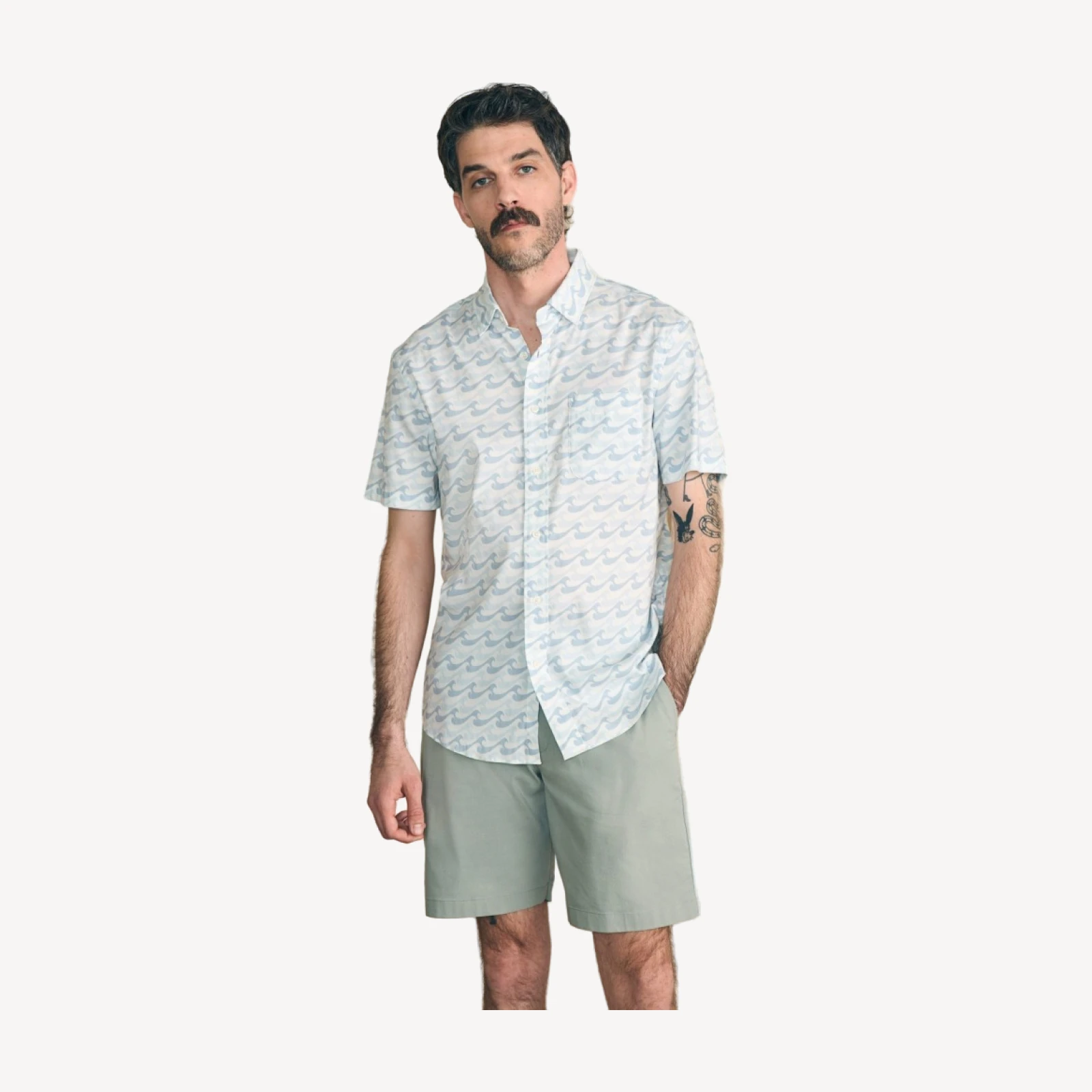 Short-Sleeve Movement Shirt - Ivory Endless Peaks