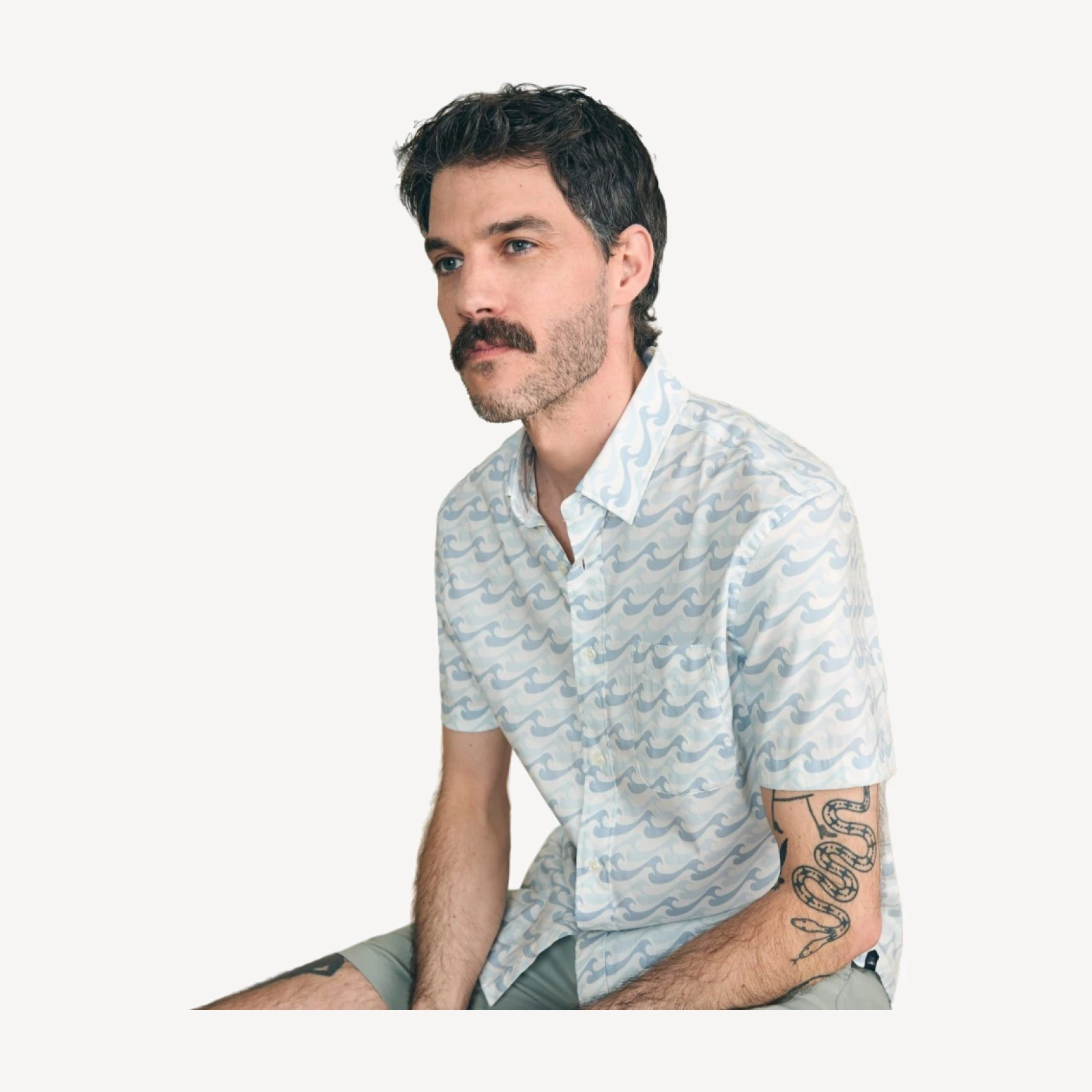 Short-Sleeve Movement Shirt - Ivory Endless Peaks