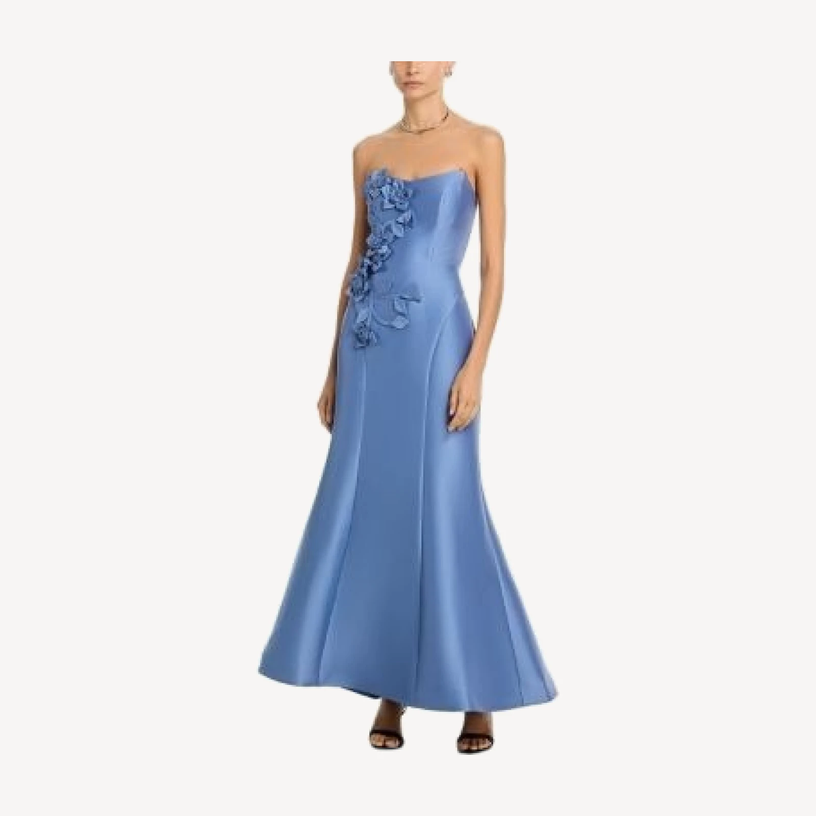 Aqua Strapless Mikdo Dress- Exclusive
