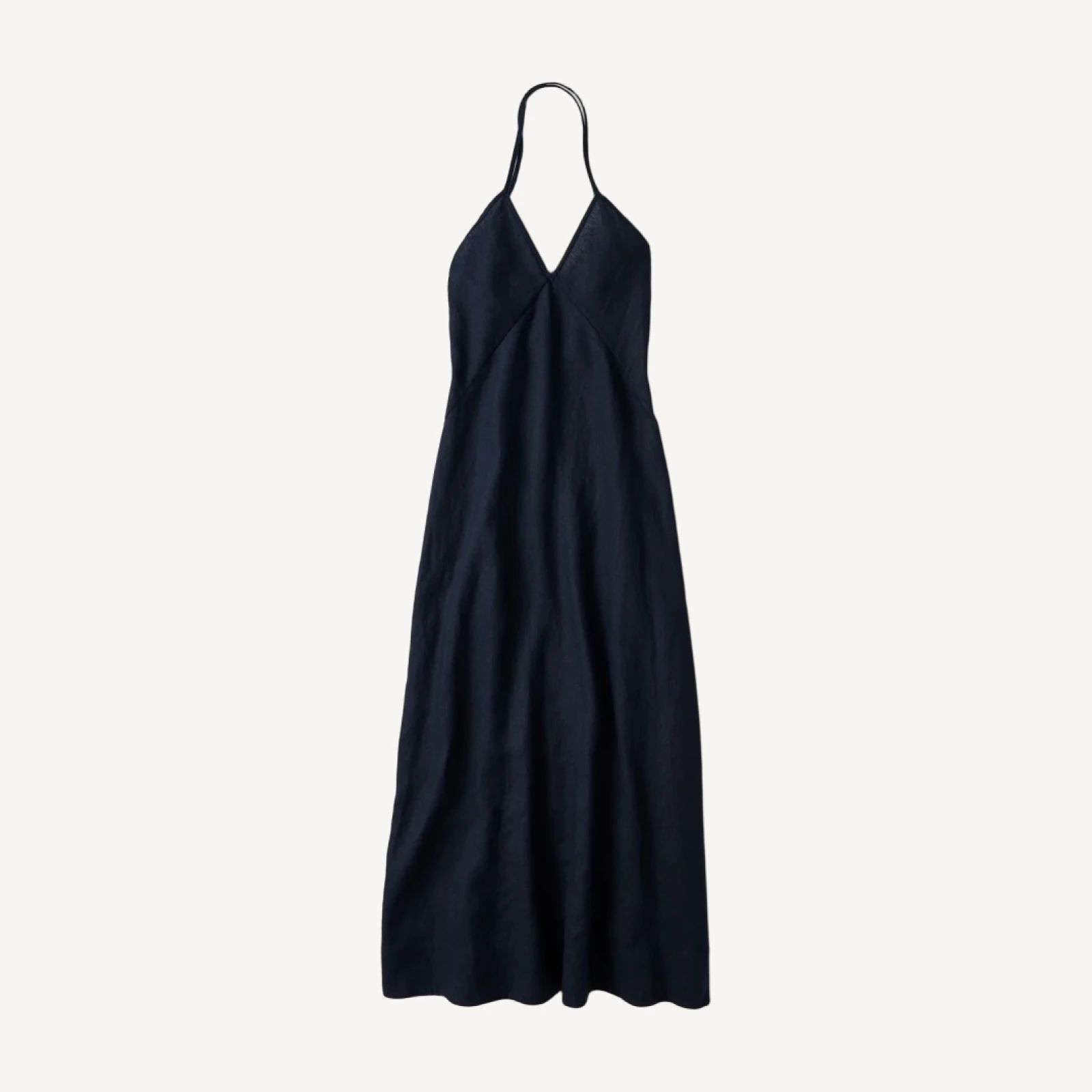 Dark Navy Sea Breeze Linen Slip Dress