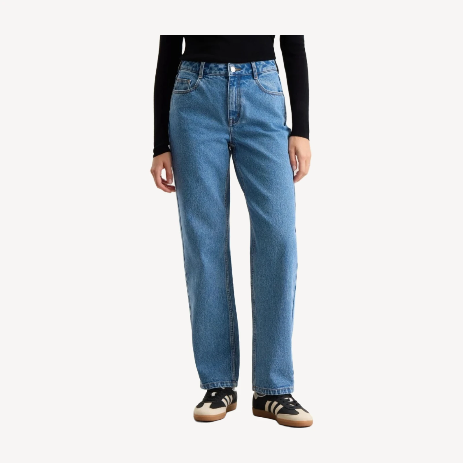 RELAXED STRAIGHT DENIM PANTS