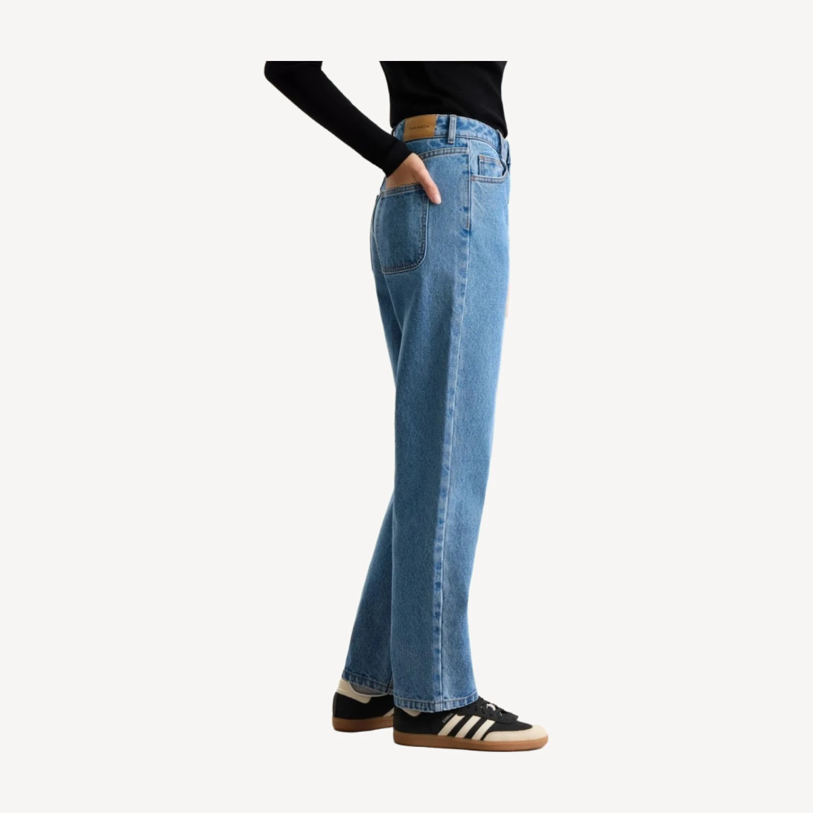 RELAXED STRAIGHT DENIM PANTS