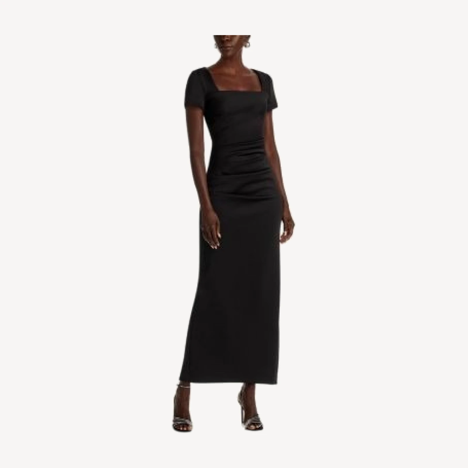 Aqua Scuba Open Back Cap Sleeve Maxi Dress - Exclusive