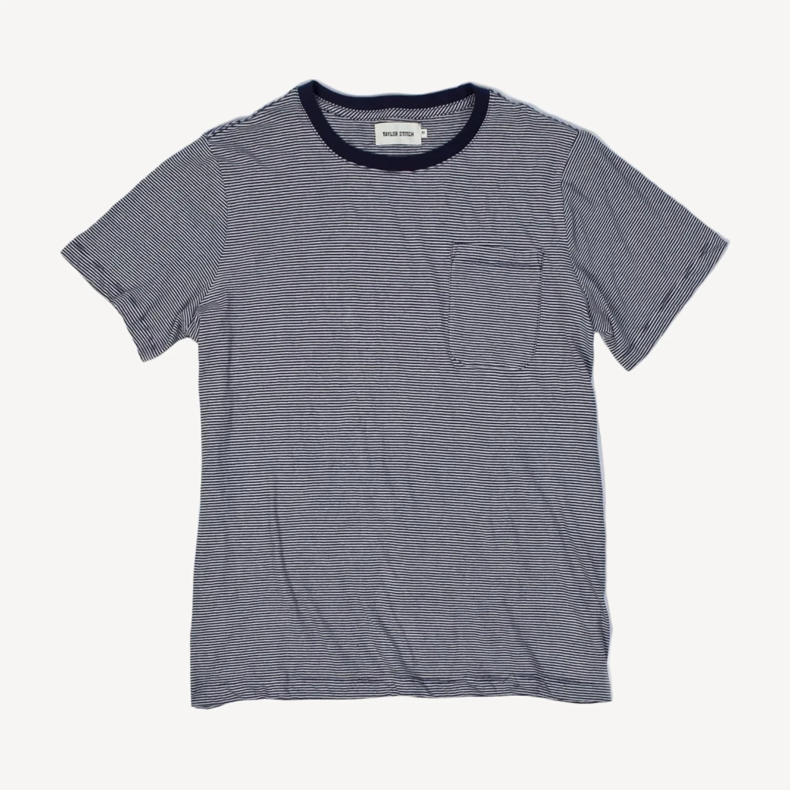 The Crewneck Pocket Tee in Sausalito Stripe