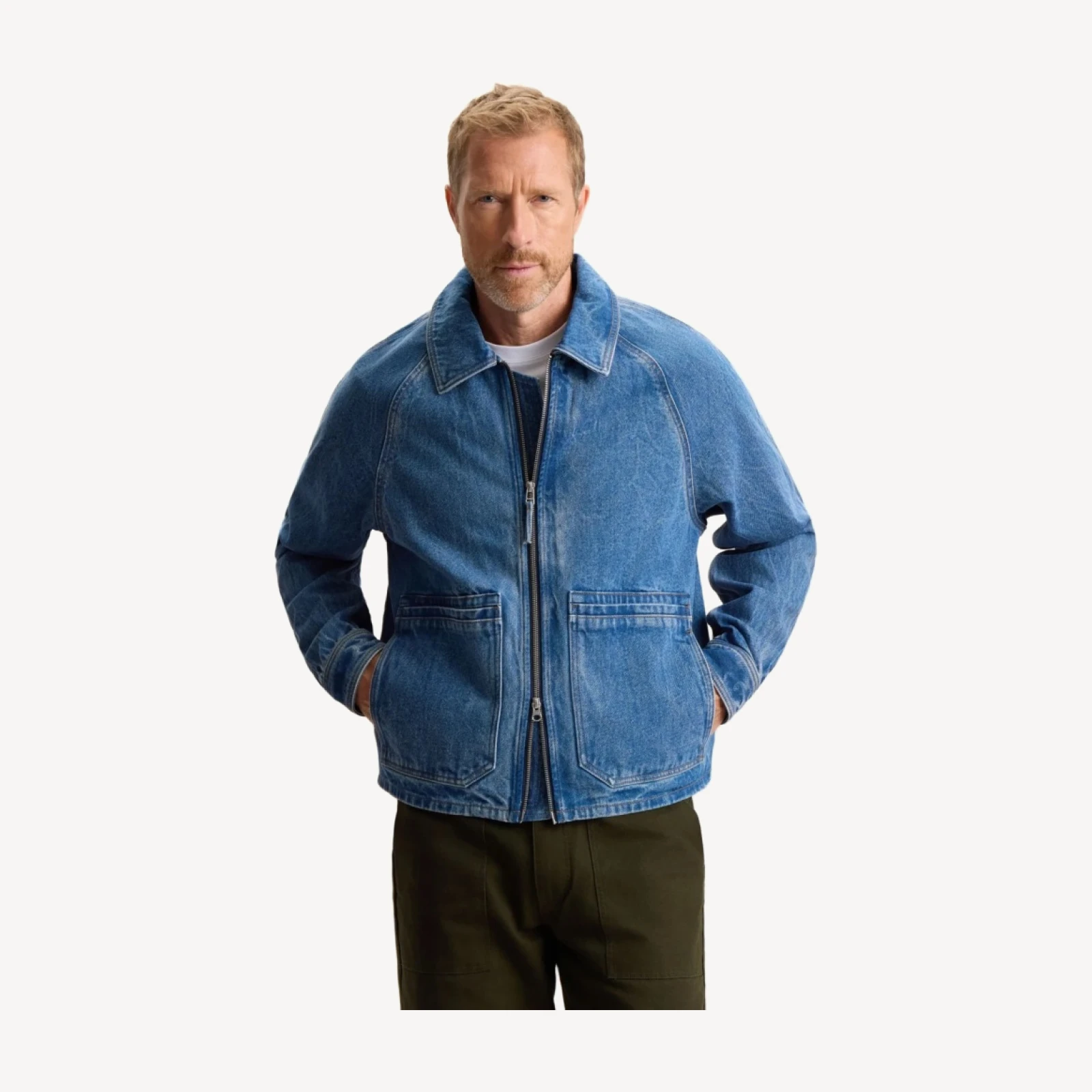 DENIM BOMBER JACKET